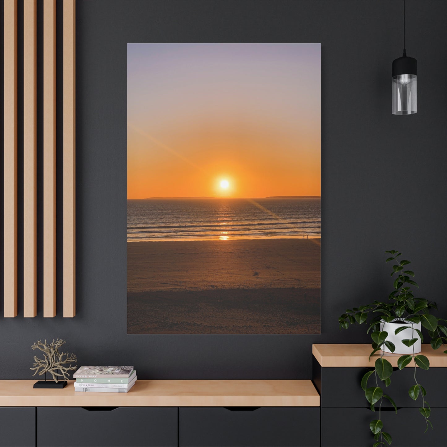 Sunset in ocean Matte Canvas, Stretched, 1.25"