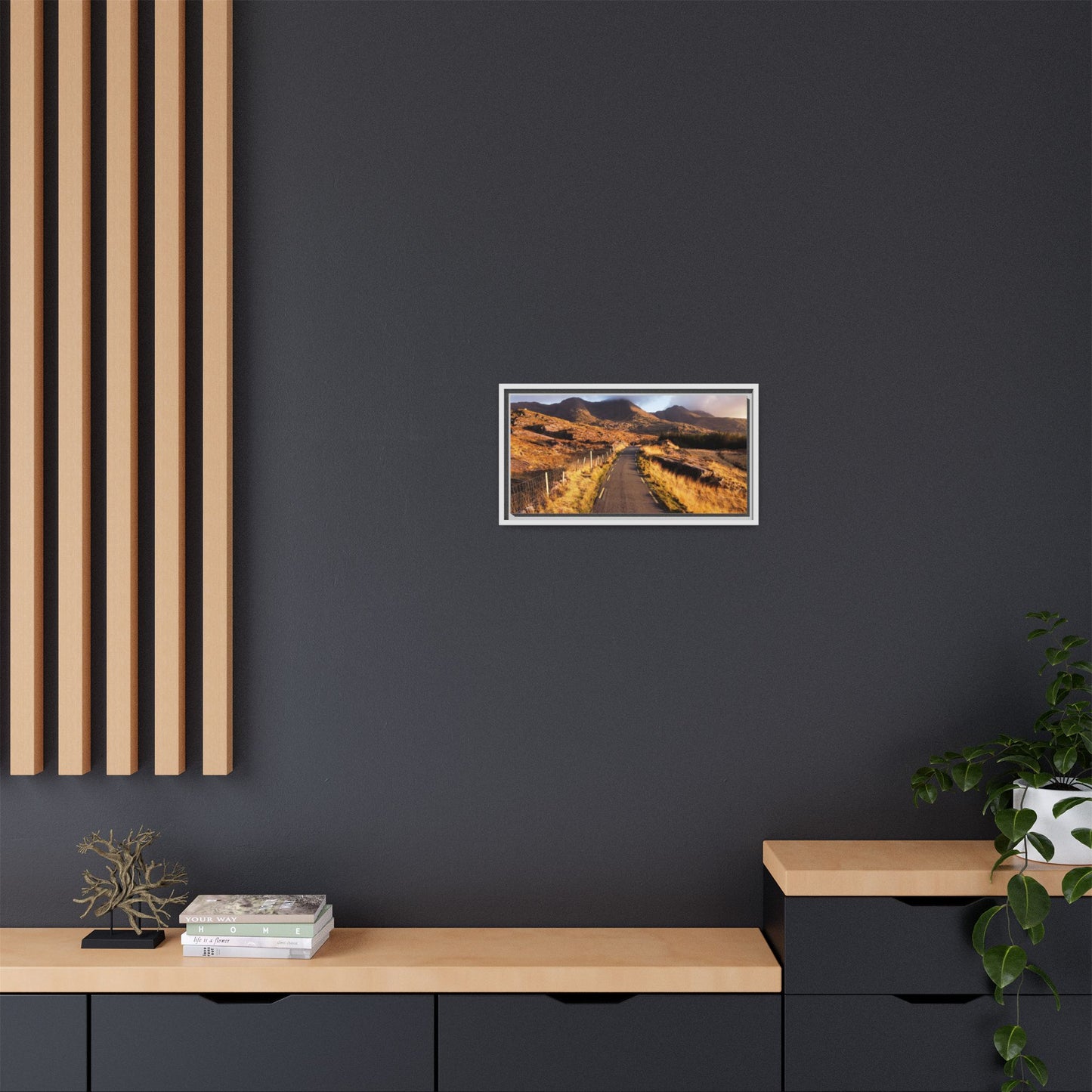 Sunset Road Matte Canvas, Framed (Multi-color)