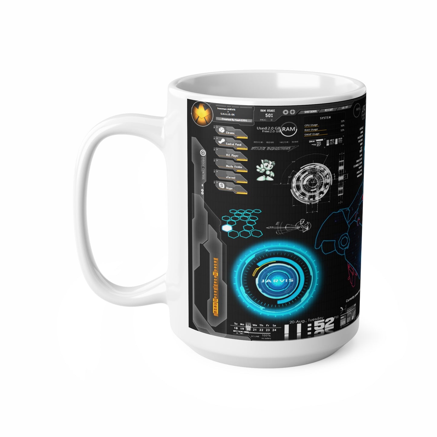 Iron Man Tech Coffee Mug - 11oz & 15oz - Perfect for Superhero Fans