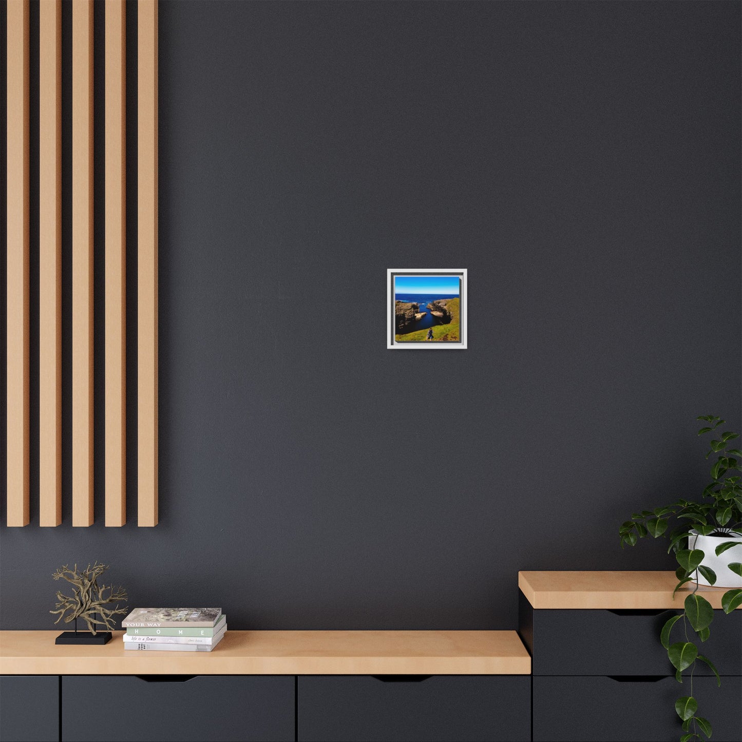 Cliffs Matte Canvas, Framed (Multi-color)