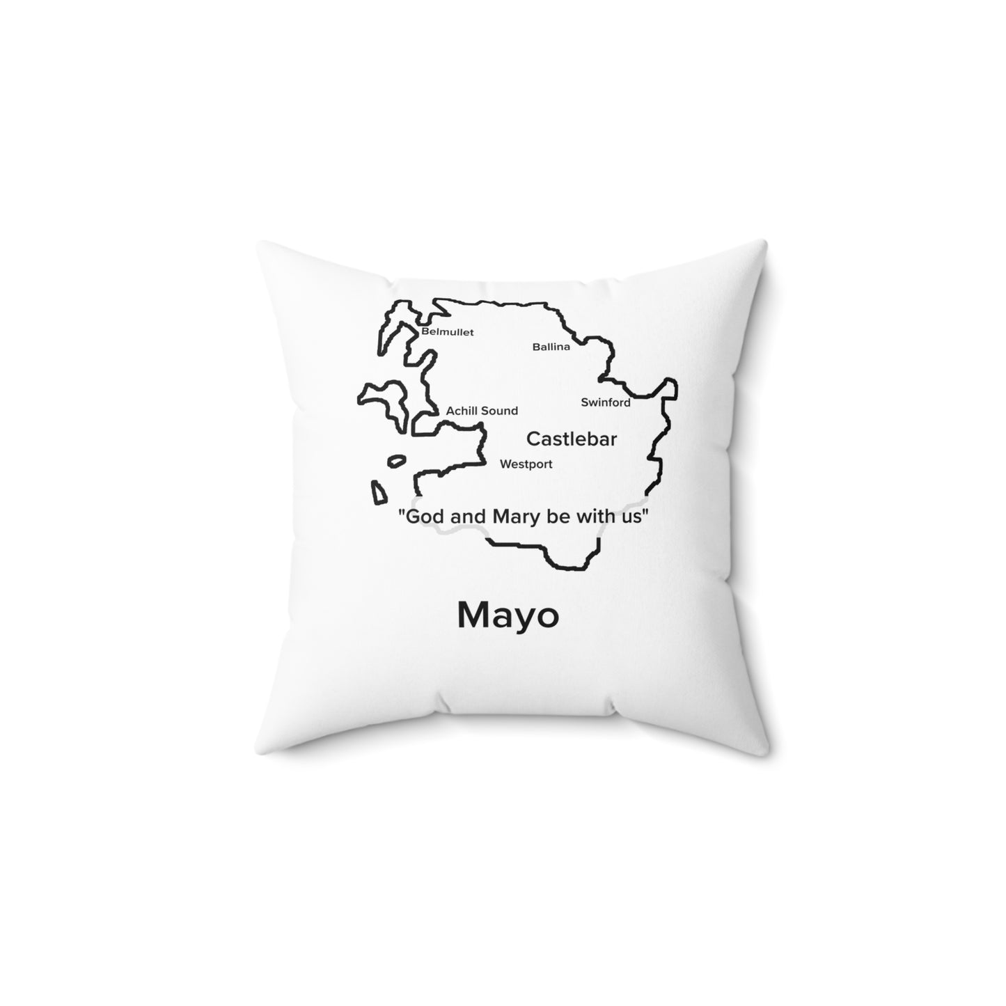 Mayo Spun Polyester Square Pillow White Edition 2 Sizes