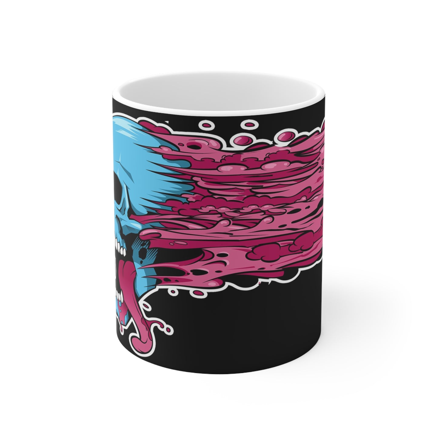 Edgy Skull Design Ceramic Coffee Cups - 11oz & 15oz