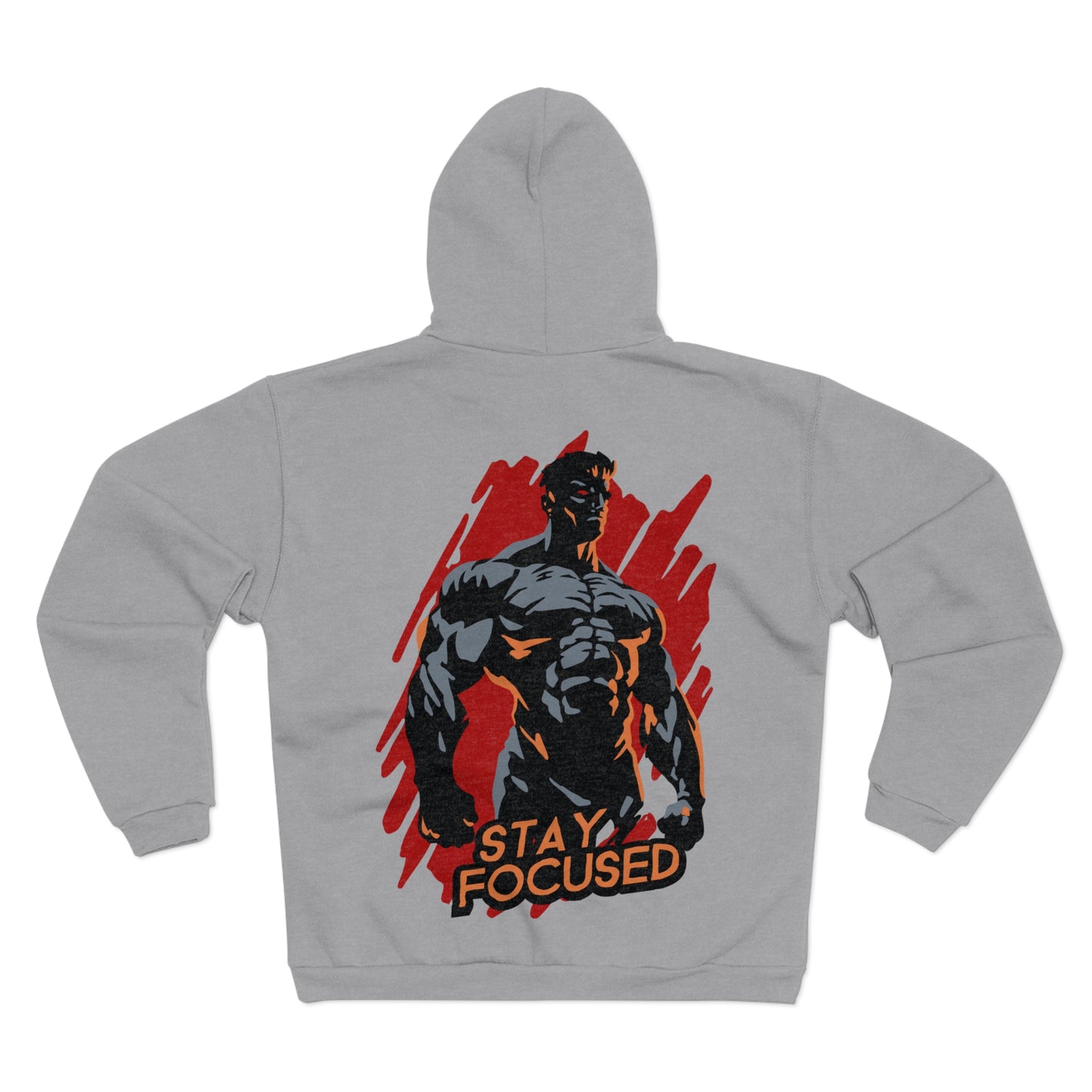 Stay Focused Graphic Unisex Hooded Zip Sweatshirt