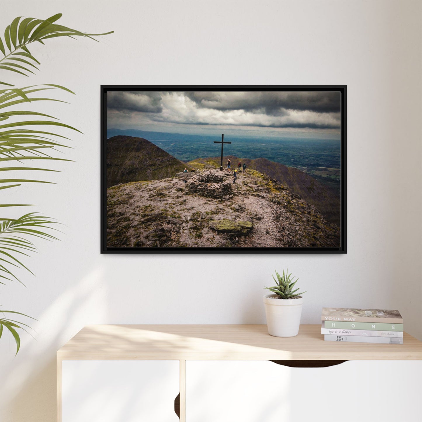 Carrauntoohil Summit Matte Canvas, Framed (Multi-color)