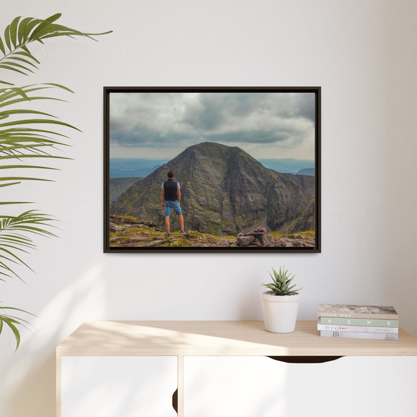Cross On Top Matte Canvas, Framed (Multi-color)