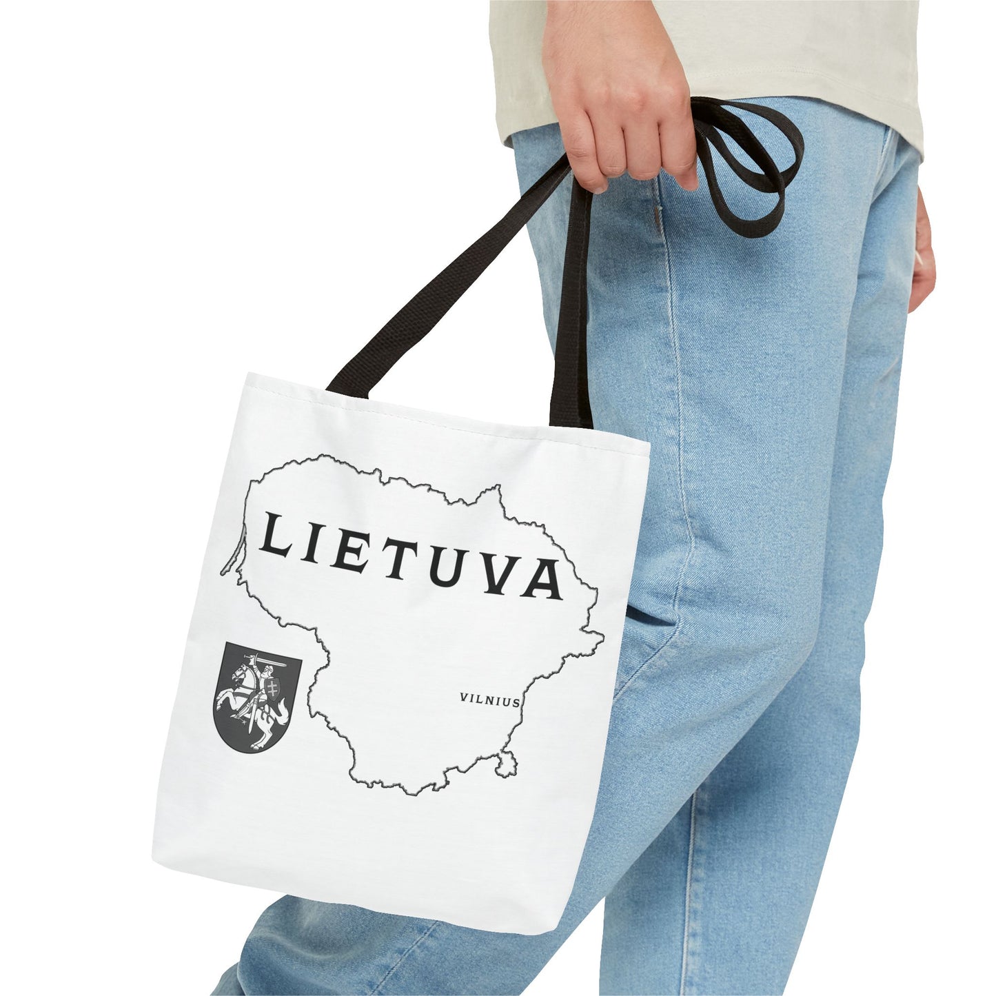 Lietuva Map Tote Bag - Stylish Travel Bag for Lithuanian Pride