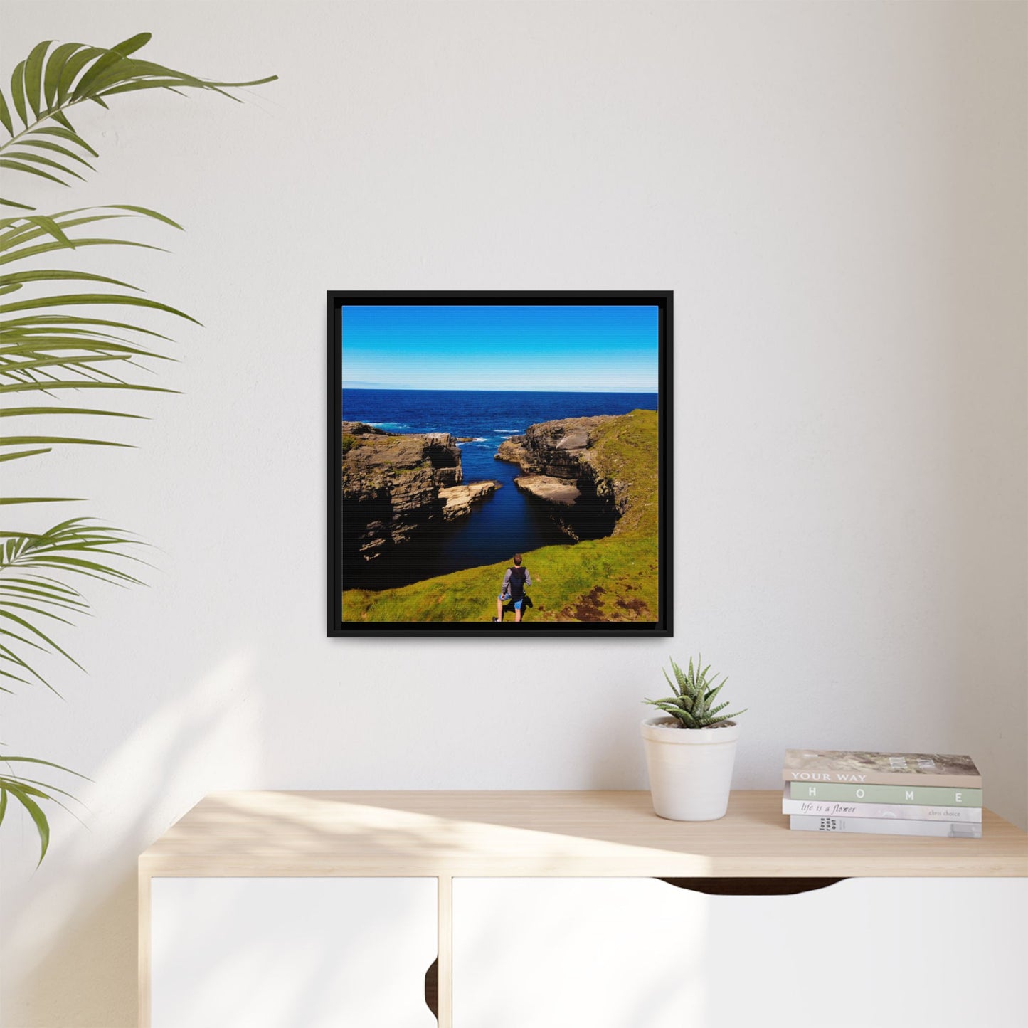 Cliffs Matte Canvas, Framed (Multi-color)