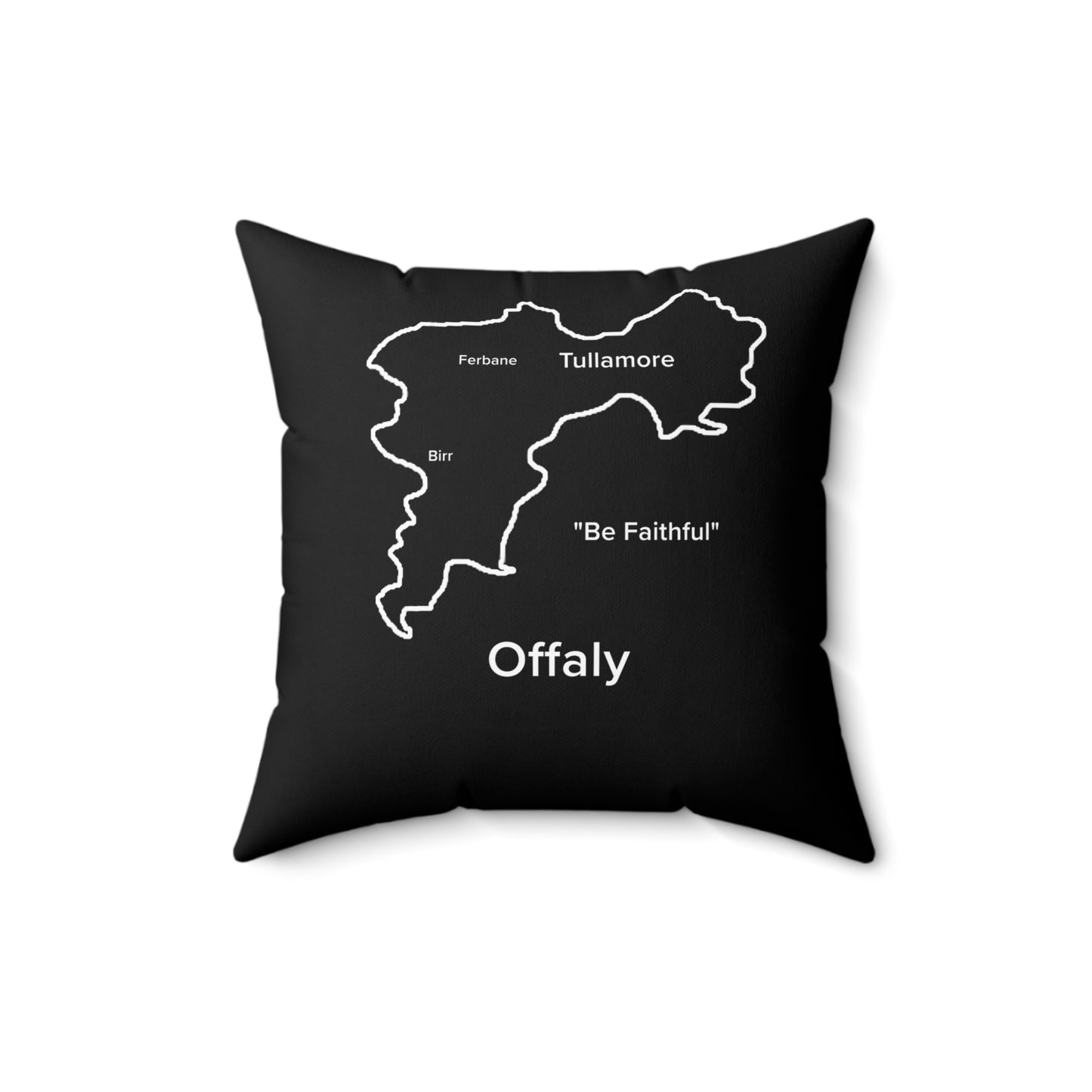 Offaly Spun Polyester Square Pillow Black Edition 2 Sizes
