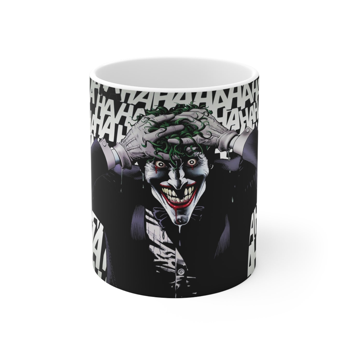 Joker-Inspired Ceramic Coffee Cup - 11oz & 15oz, Perfect for Comic Fans