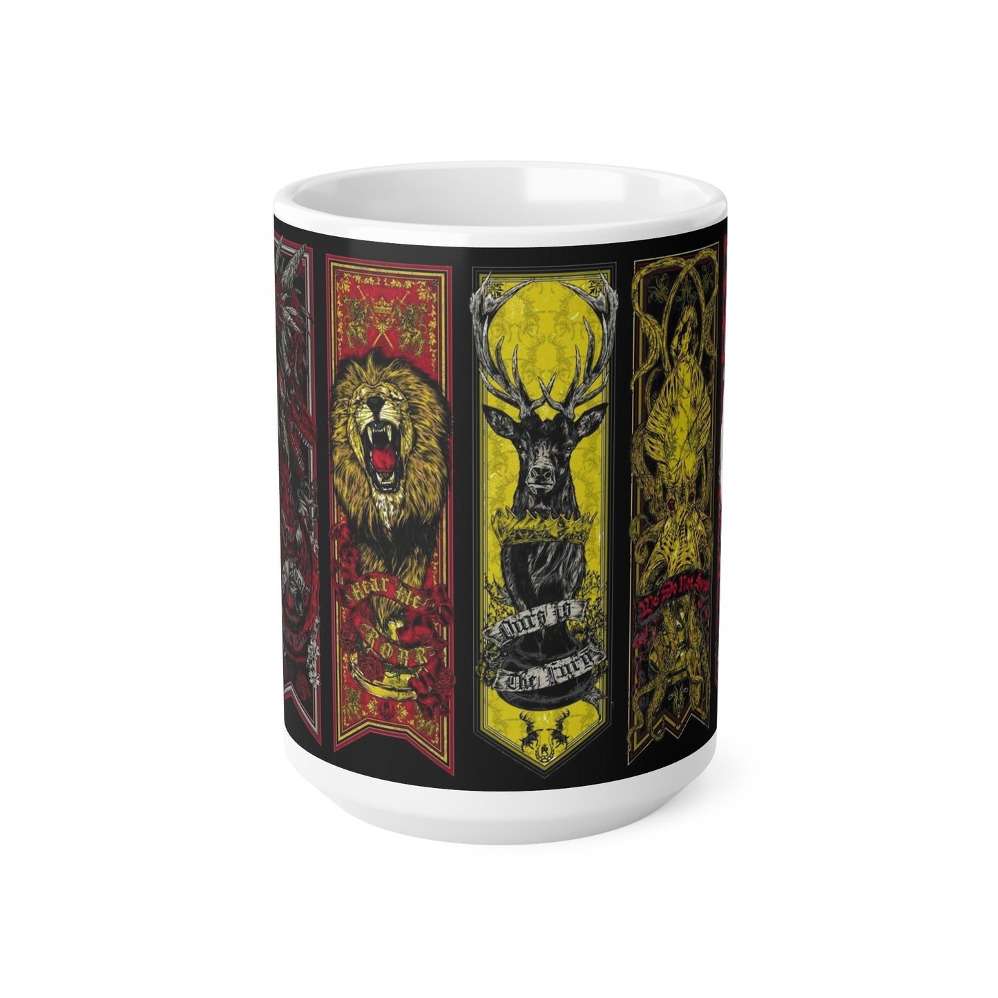 Luxe Animal Art Ceramic Coffee Cups - 11oz & 15oz - Perfect for Nature Lovers