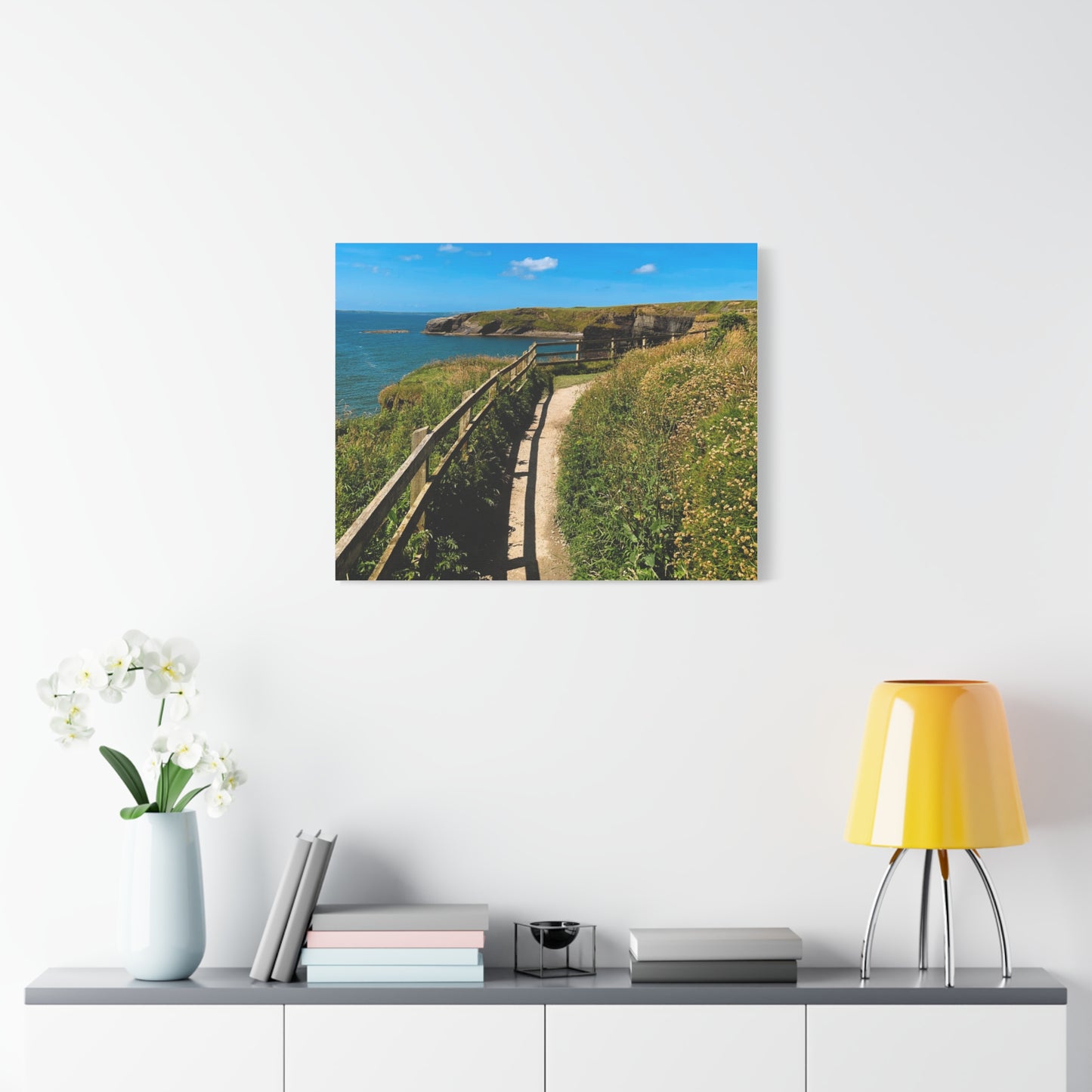 Sunny Walk In Ballybunion Matte Canvas, Stretched, 1.25"
