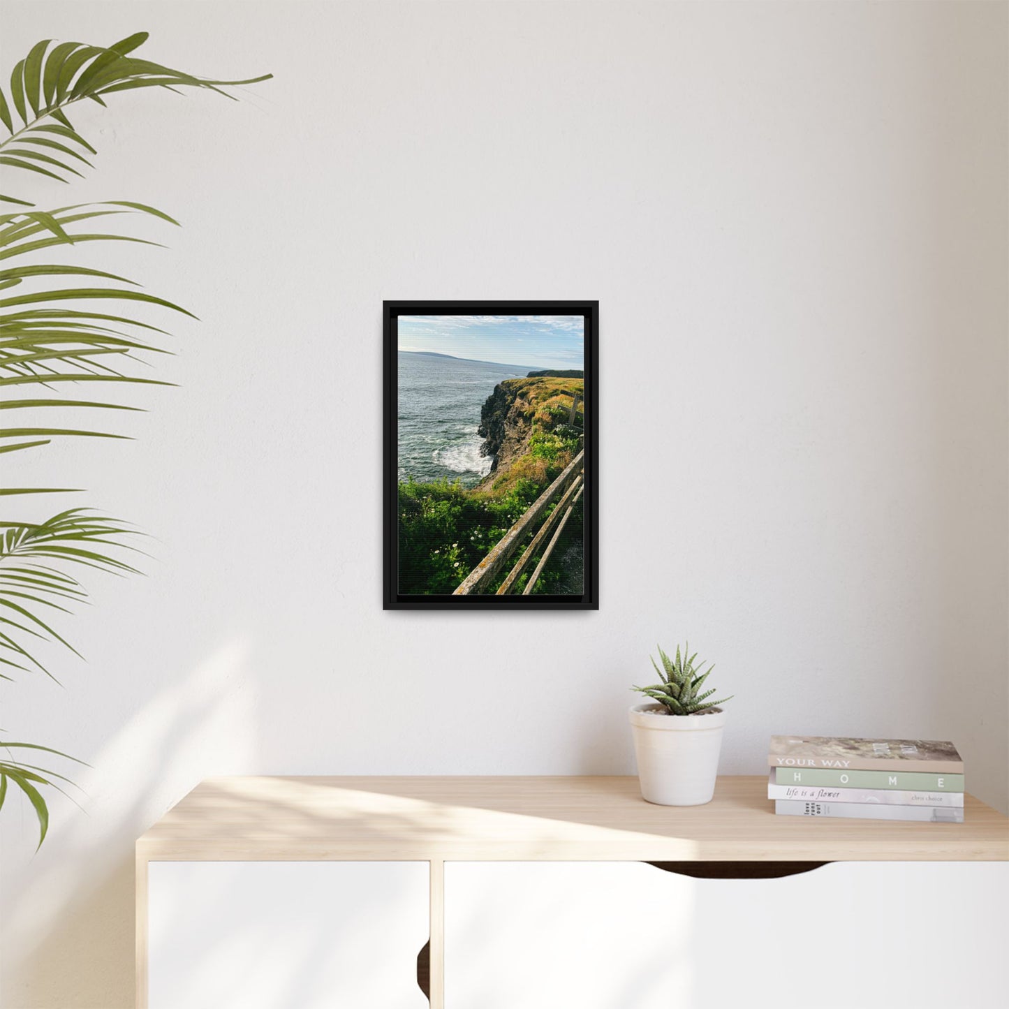Ballybunion Cliff Walk Matte Canvas, Framed (Multi-color)