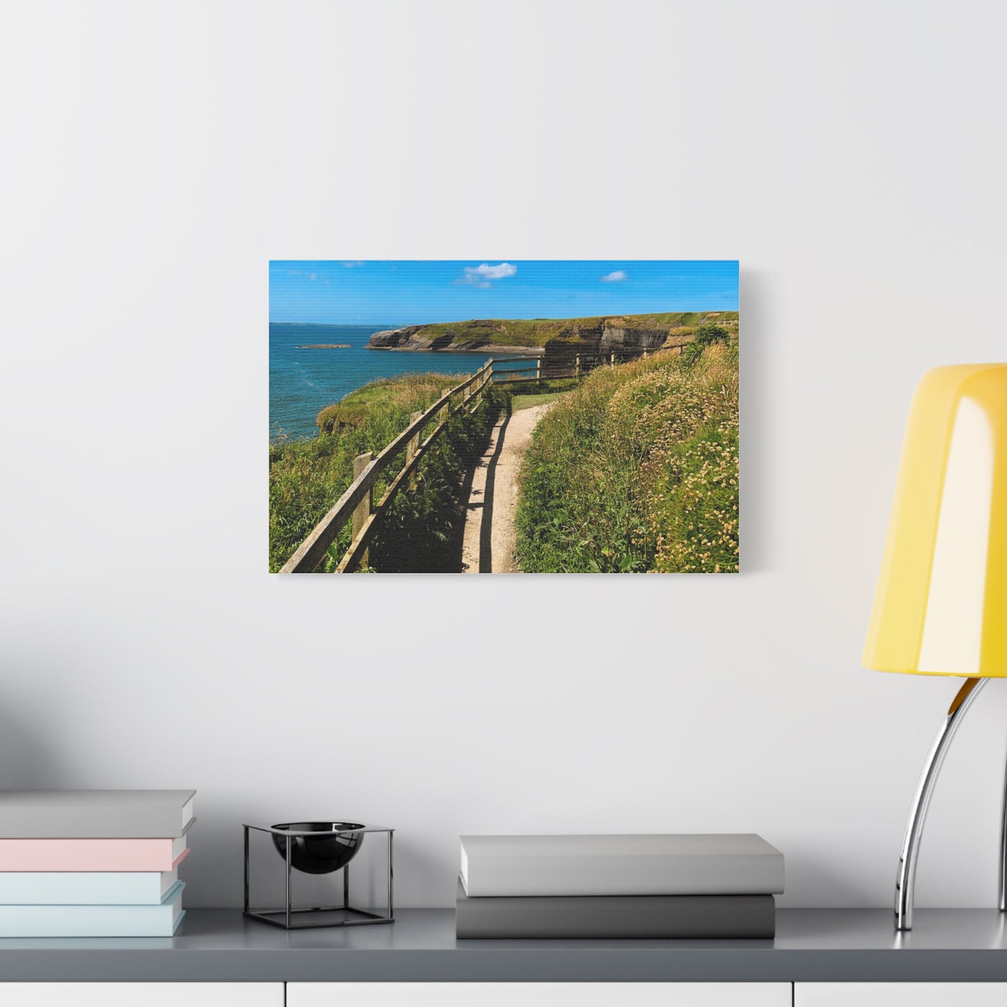 Sunny Walk In Ballybunion Matte Canvas, Stretched, 1.25"