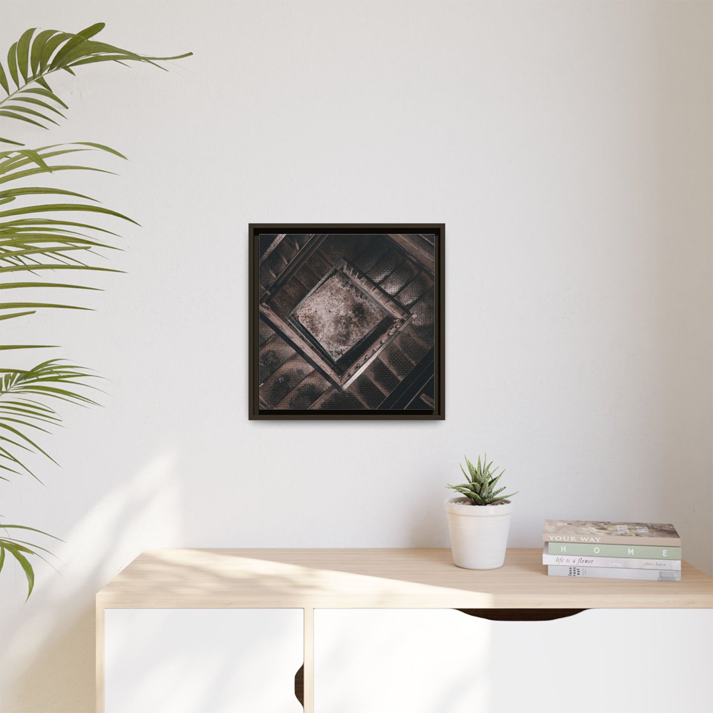 Stairs To Demon World Matte Canvas, Framed (Multi-color)