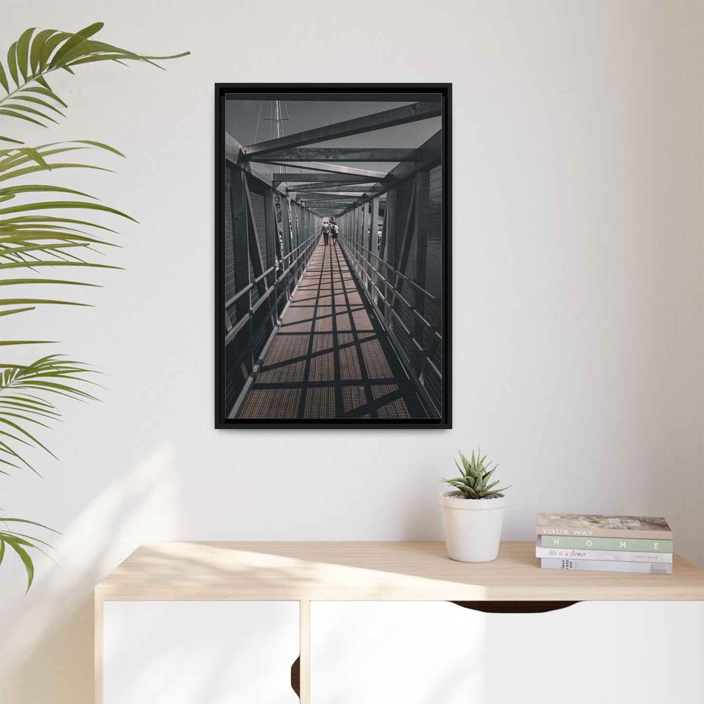 Dingle Pier Matte Canvas, Framed (Multi-color)