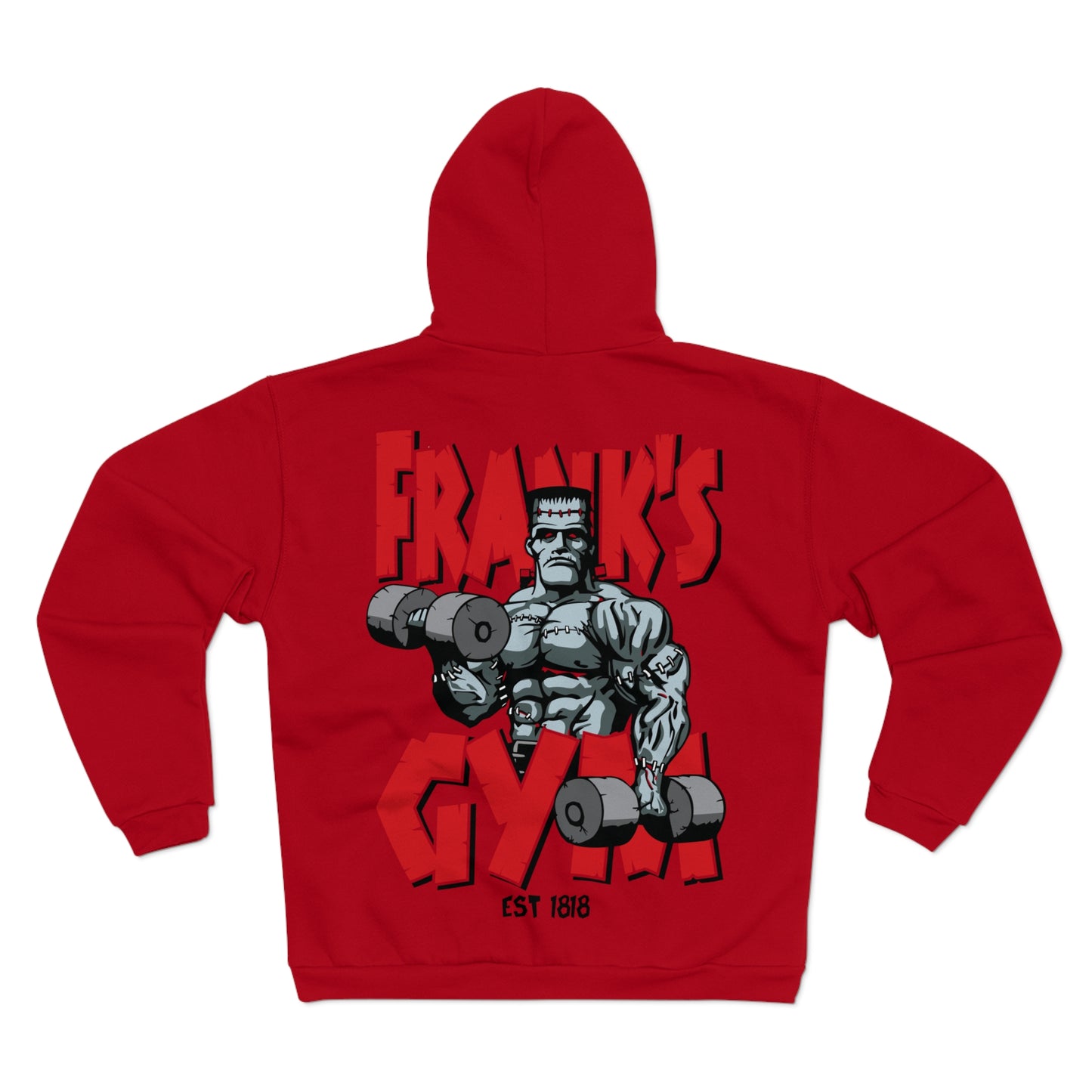 Frank's Gym Unisex Hooded Zip Sweatshirt - Bold Fitness Apparel for Workout Enthusiasts