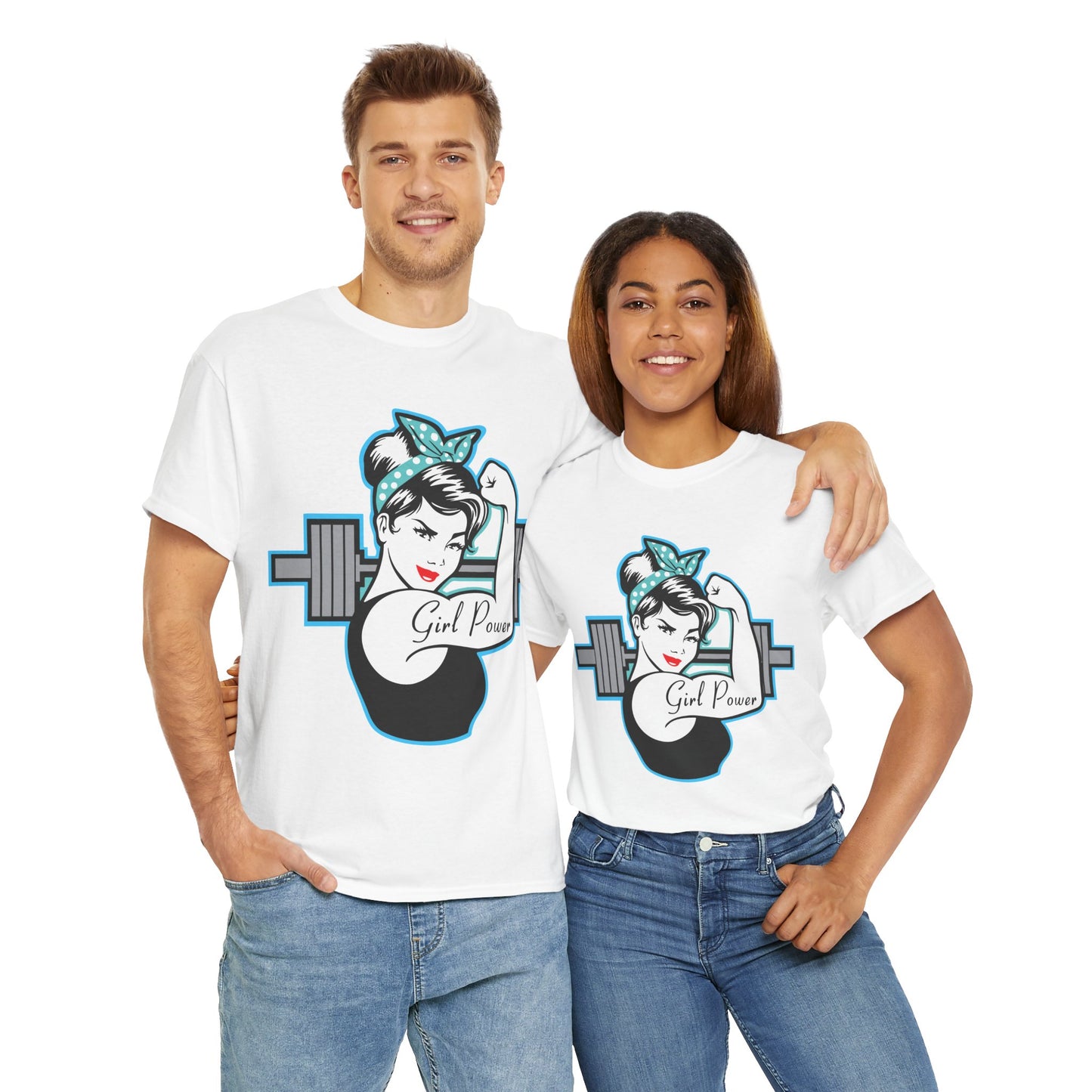 Empowering Girl Power Unisex Heavy Cotton Tee White