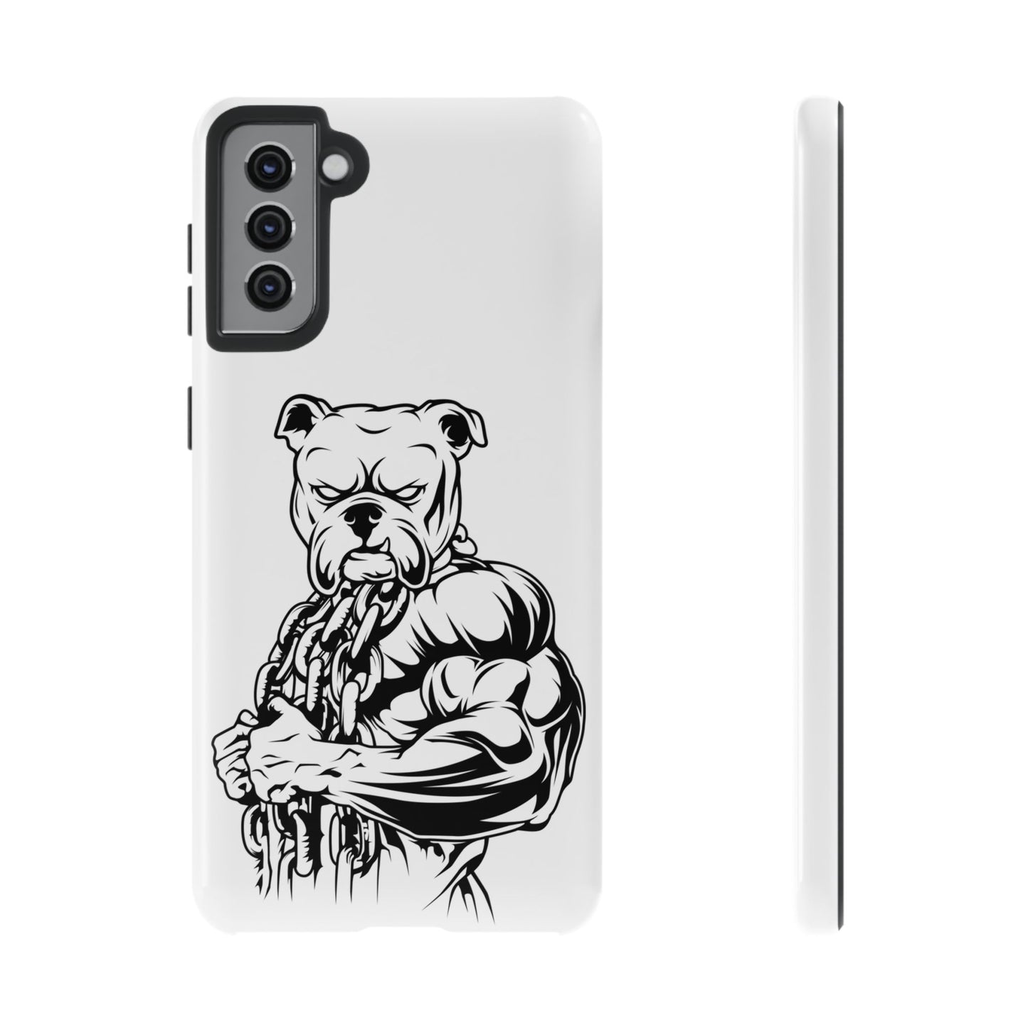 Tough Cases: Strong Bulldog Phone Case - Perfect for Dog Lovers and Fitness Enthusiasts