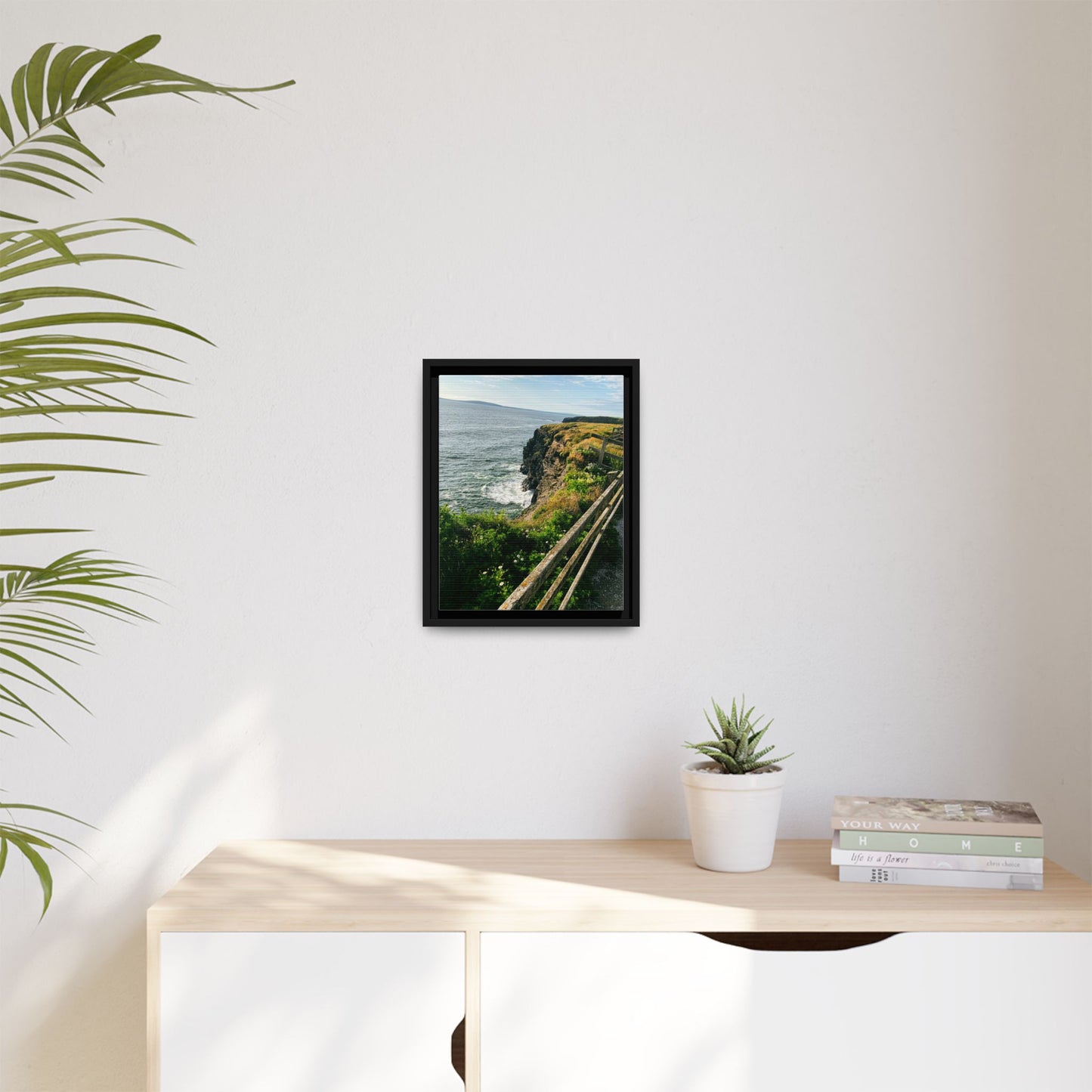Ballybunion Cliff Walk Matte Canvas, Framed (Multi-color)