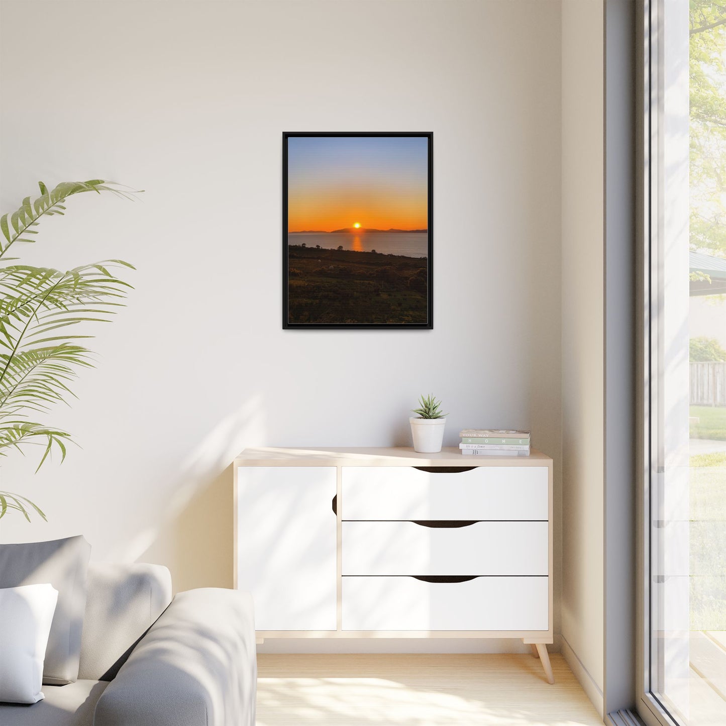Sunset Ring Of Kerry Matte Canvas, Framed (Multi-color)