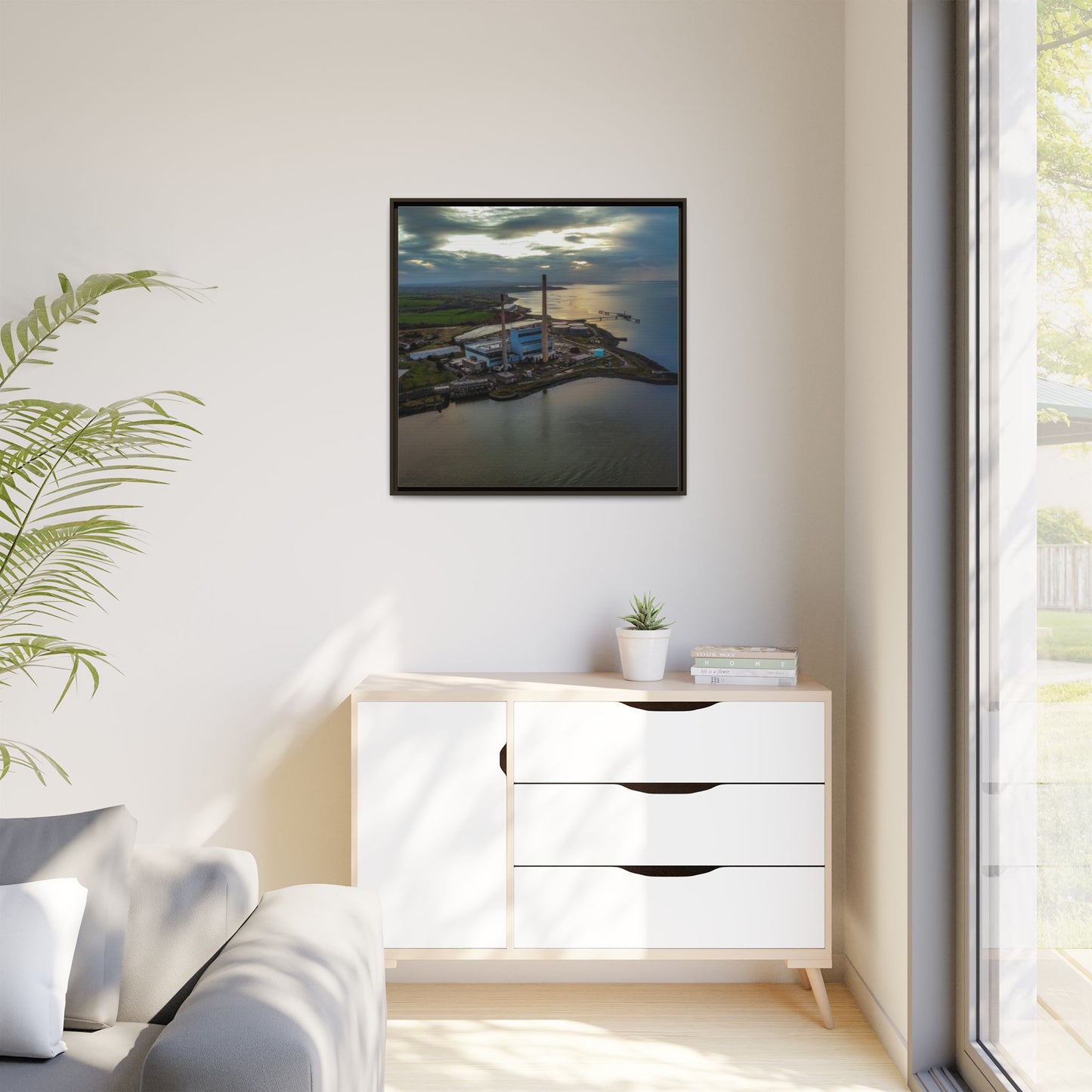 Target Power Station Matte Canvas, Framed (Multi-color)