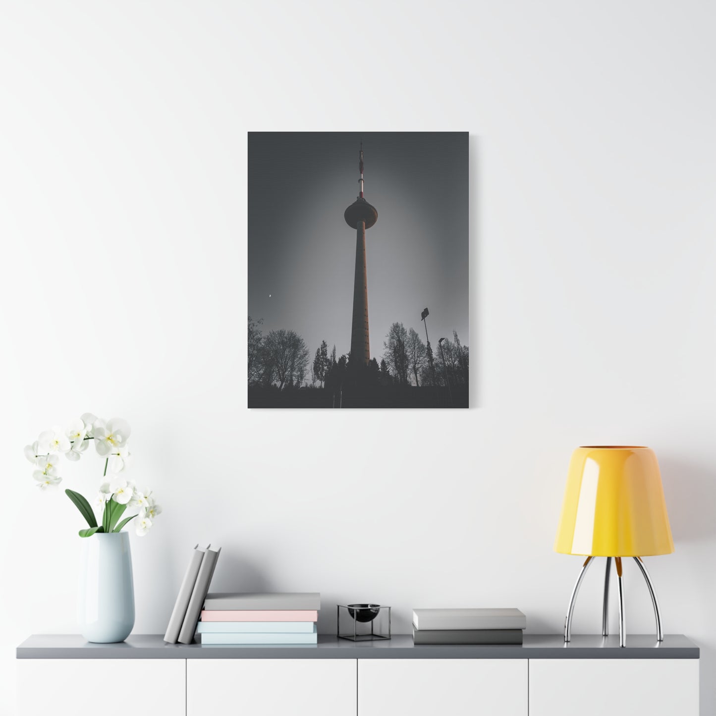 Vilnius TV Tower Matte Canvas, Stretched, 1.25"