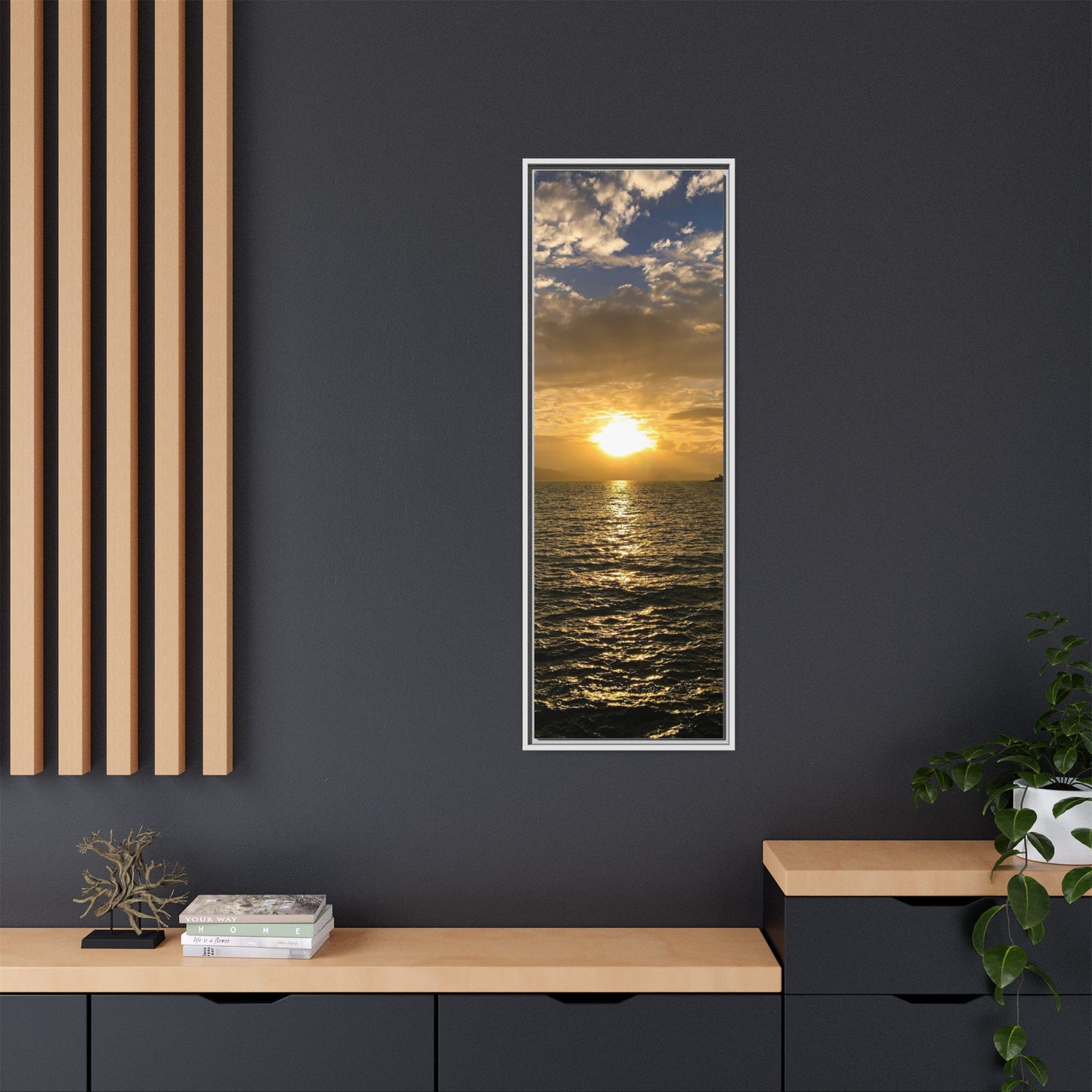 Sunset in Fenit Matte Canvas, Framed (Multi-color)