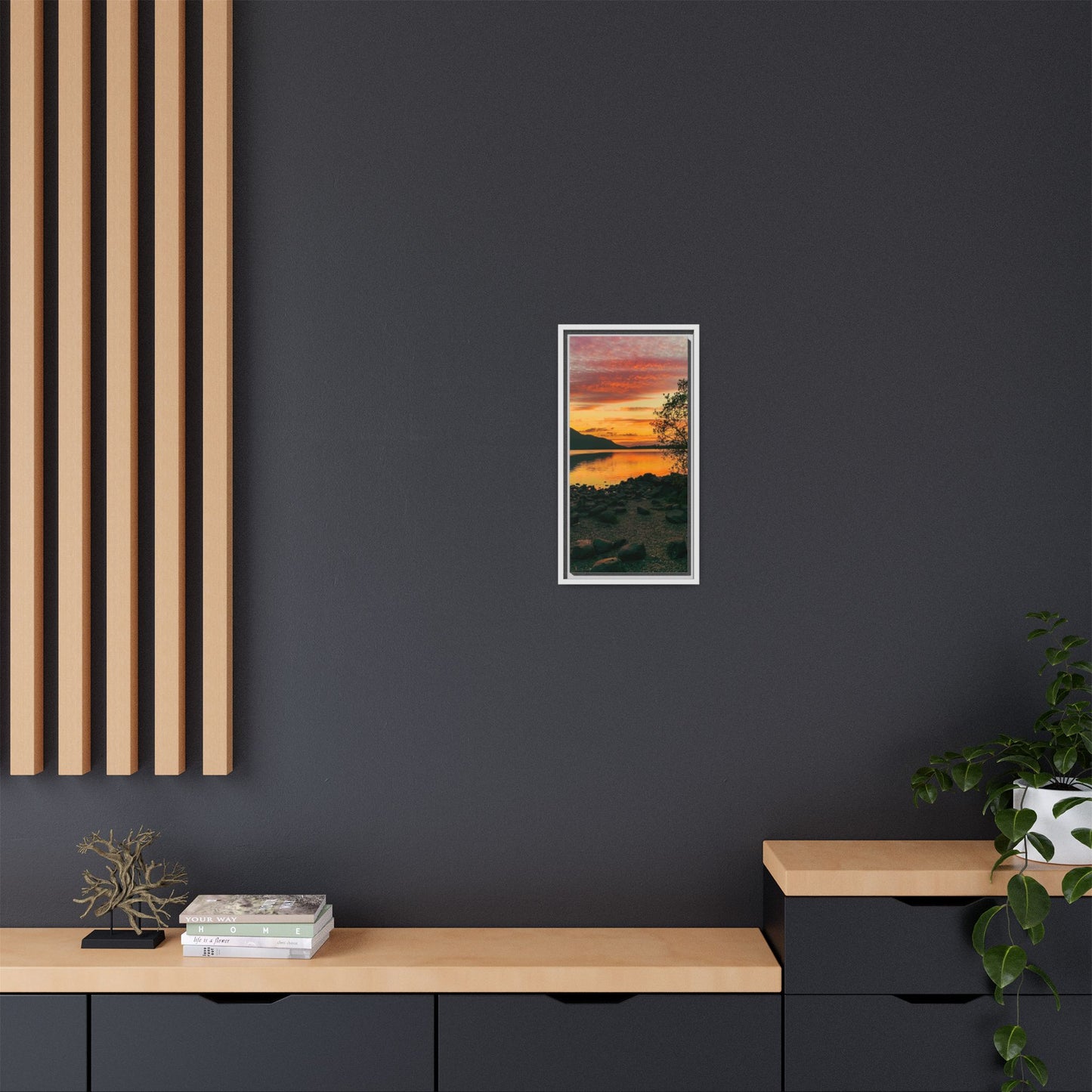 Sunset in Kerry Matte Canvas, Framed (Multi-color)