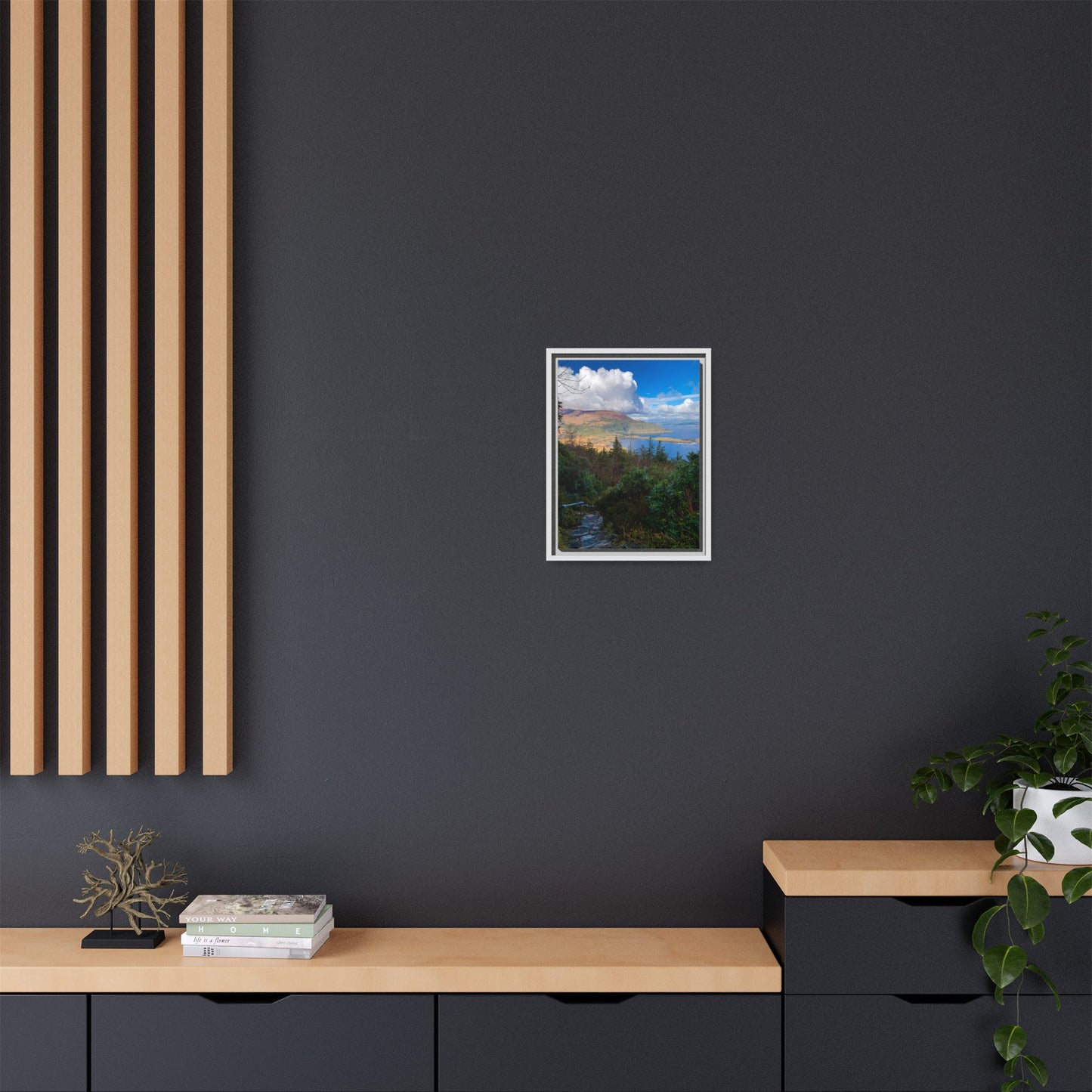 Torc Trail Stairs Matte Canvas, Framed (Multi-color)