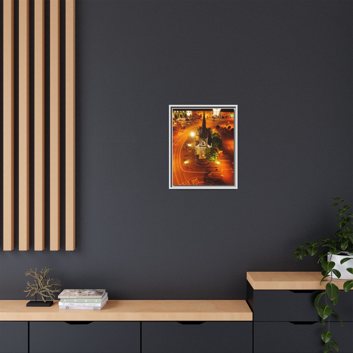 Listowel Church Matte Canvas, Framed (Multi-color)