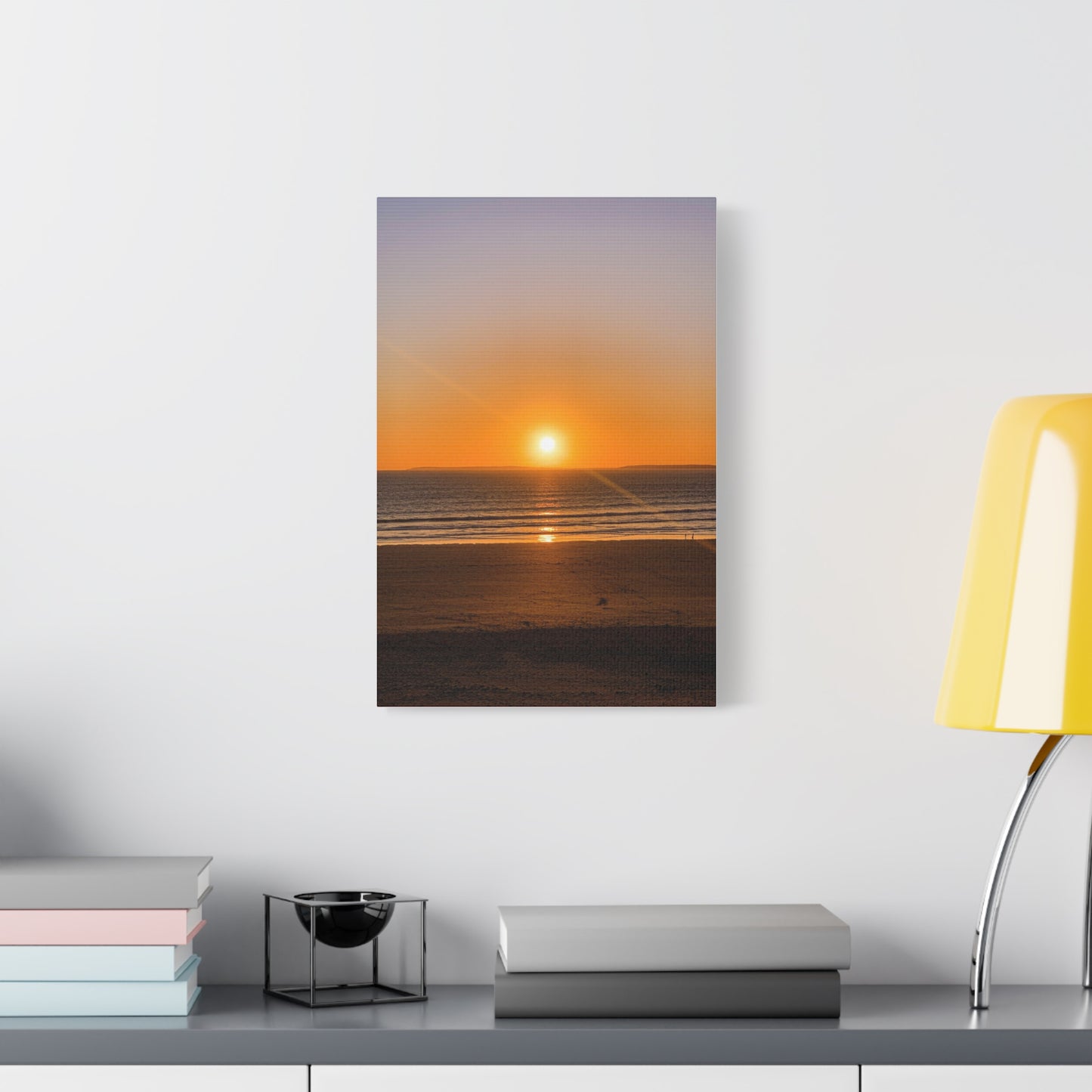 Sunset in ocean Matte Canvas, Stretched, 1.25"