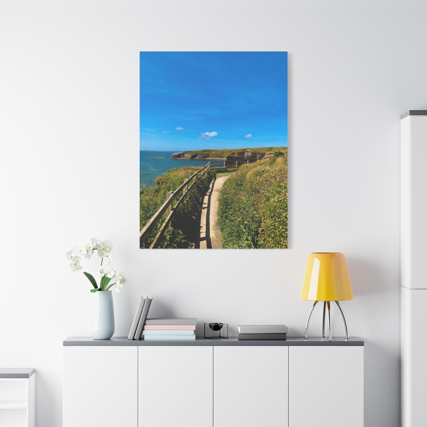 Sunny Walk In Ballybunion Matte Canvas, Stretched, 1.25"