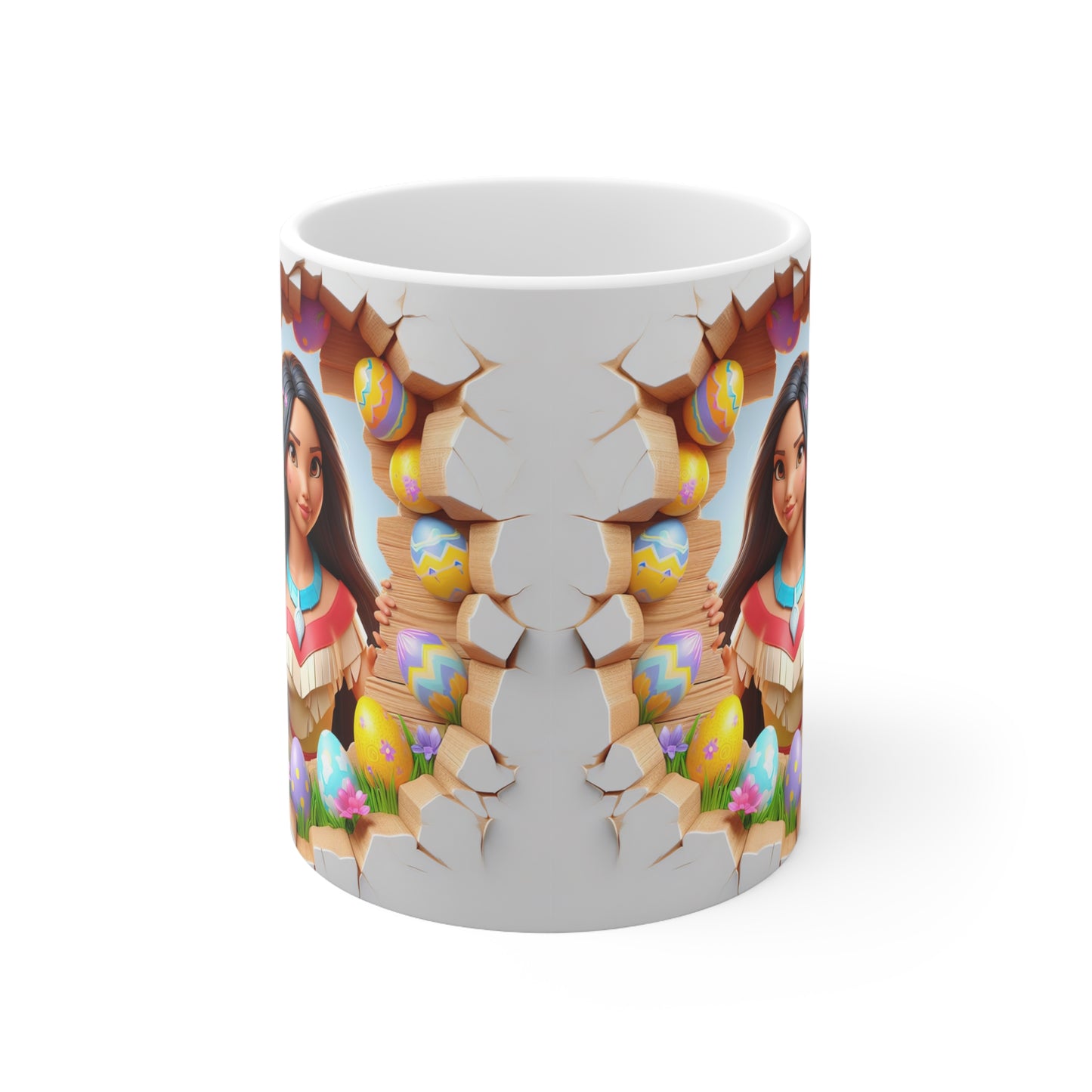 Easter-Themed Ceramic Coffee Mug - 11oz & 15oz Featuring Celebratory Character Design