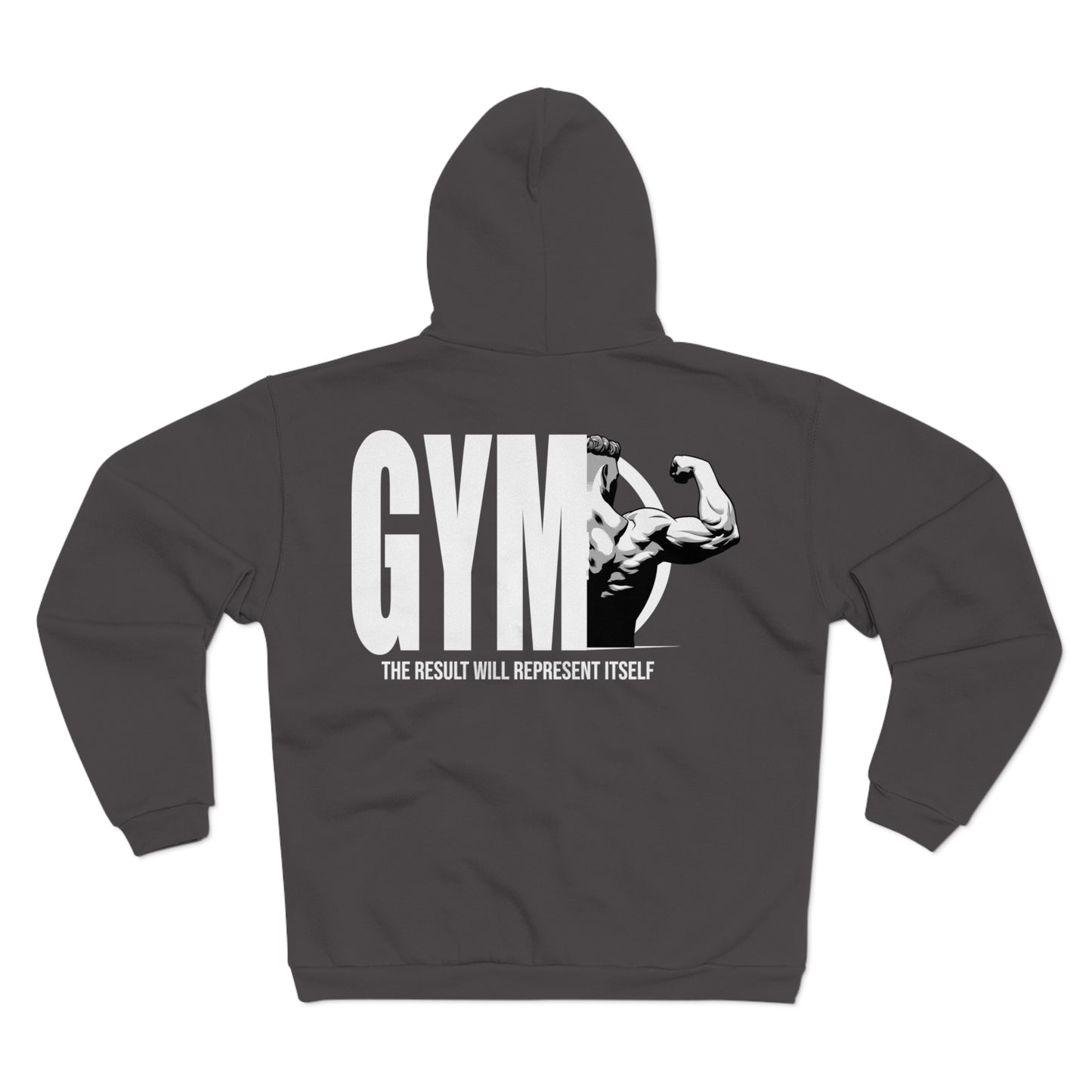 Gym Motivational Unisex Zip Sweatshirt - The Result Will Represent Itself