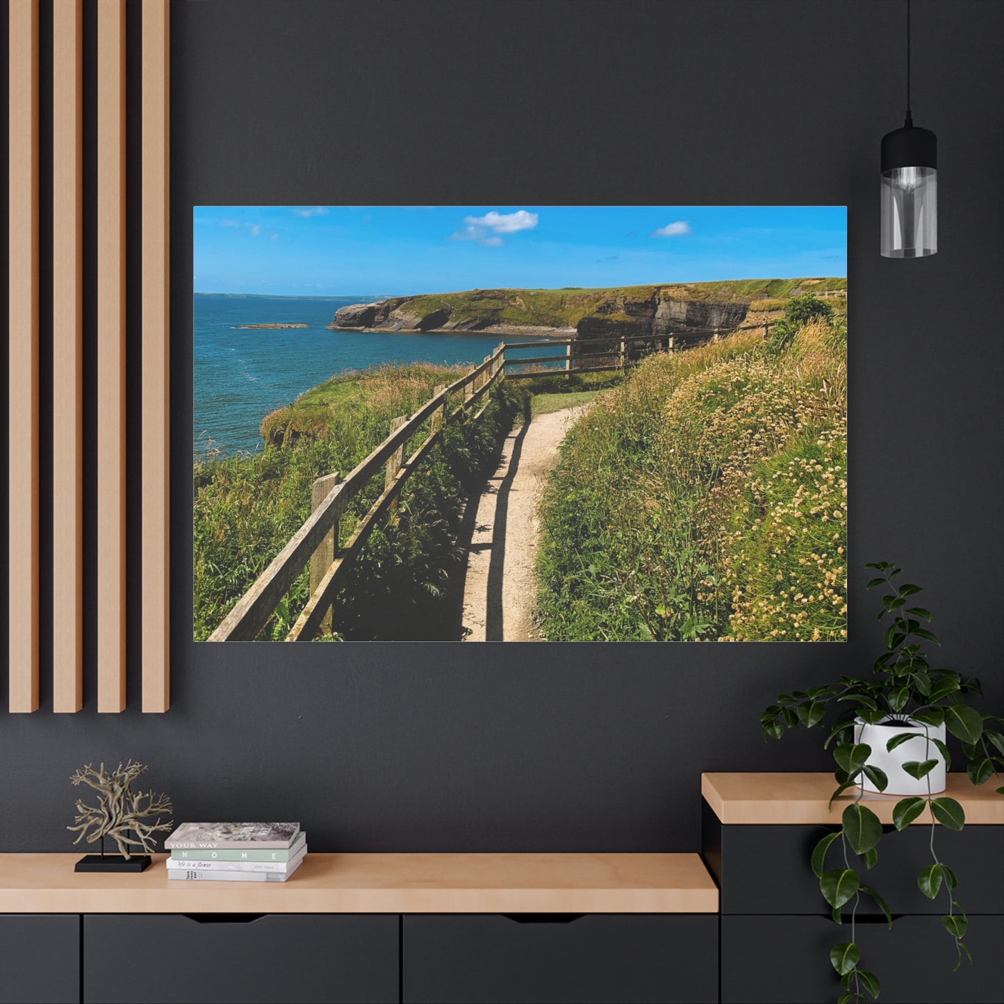Sunny Walk In Ballybunion Matte Canvas, Stretched, 1.25"