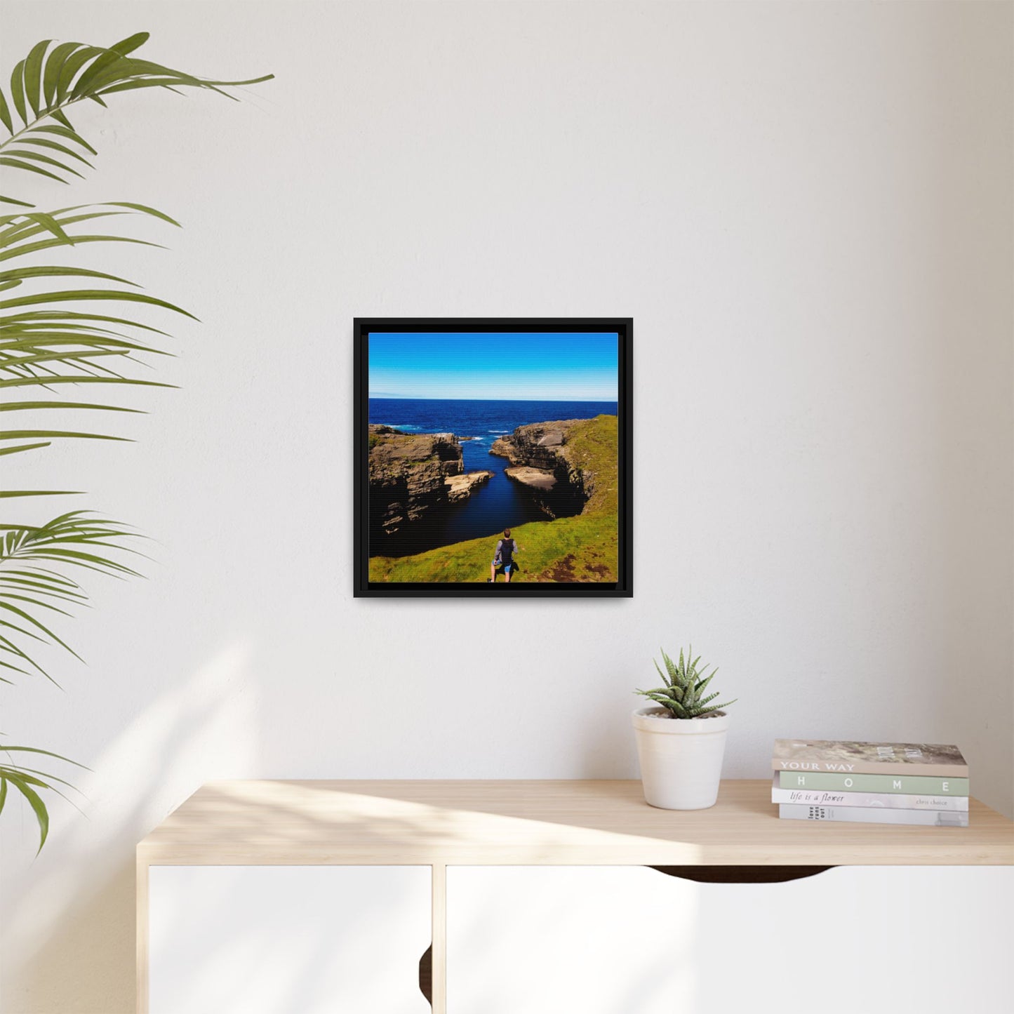 Cliffs Matte Canvas, Framed (Multi-color)