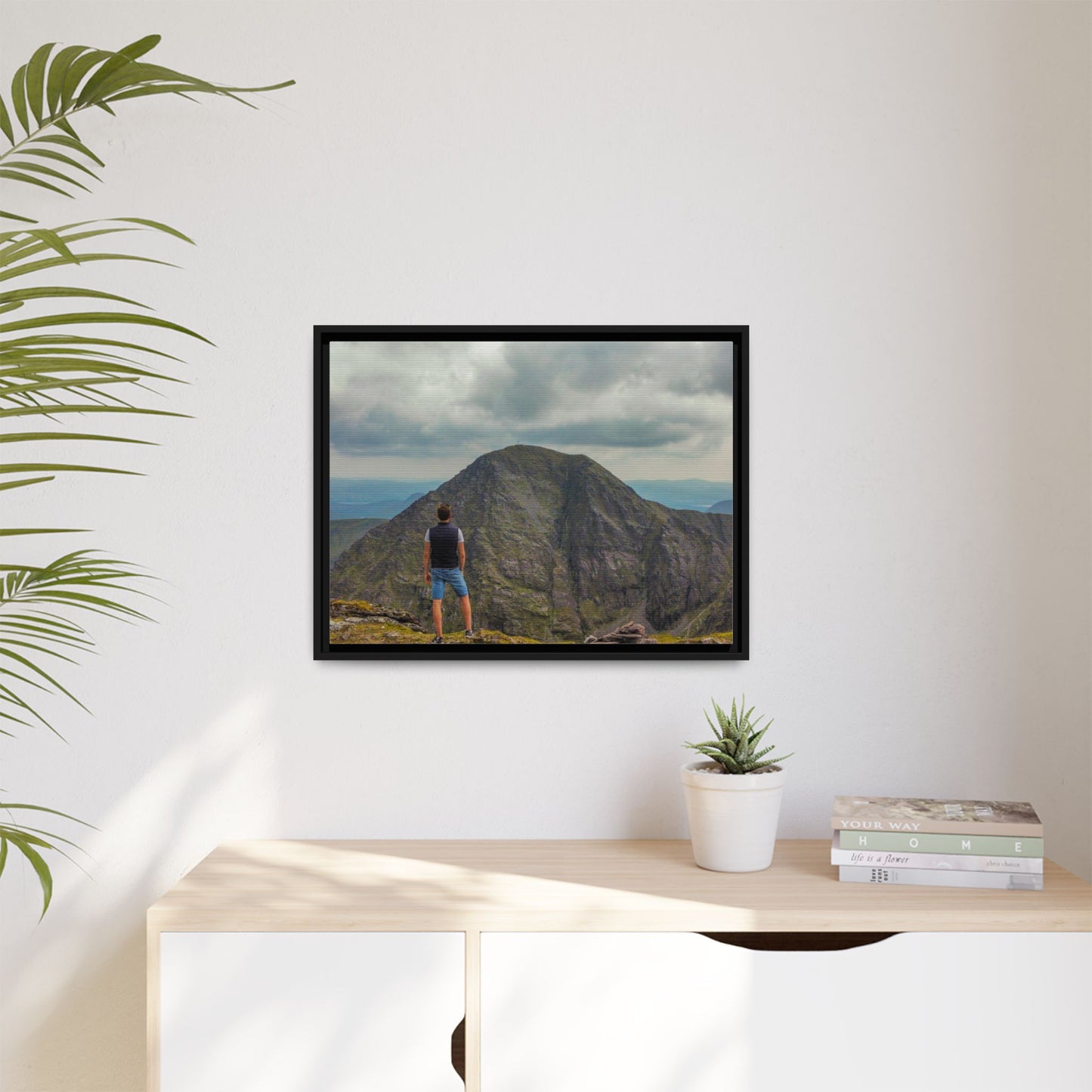 Cross On Top Matte Canvas, Framed (Multi-color)