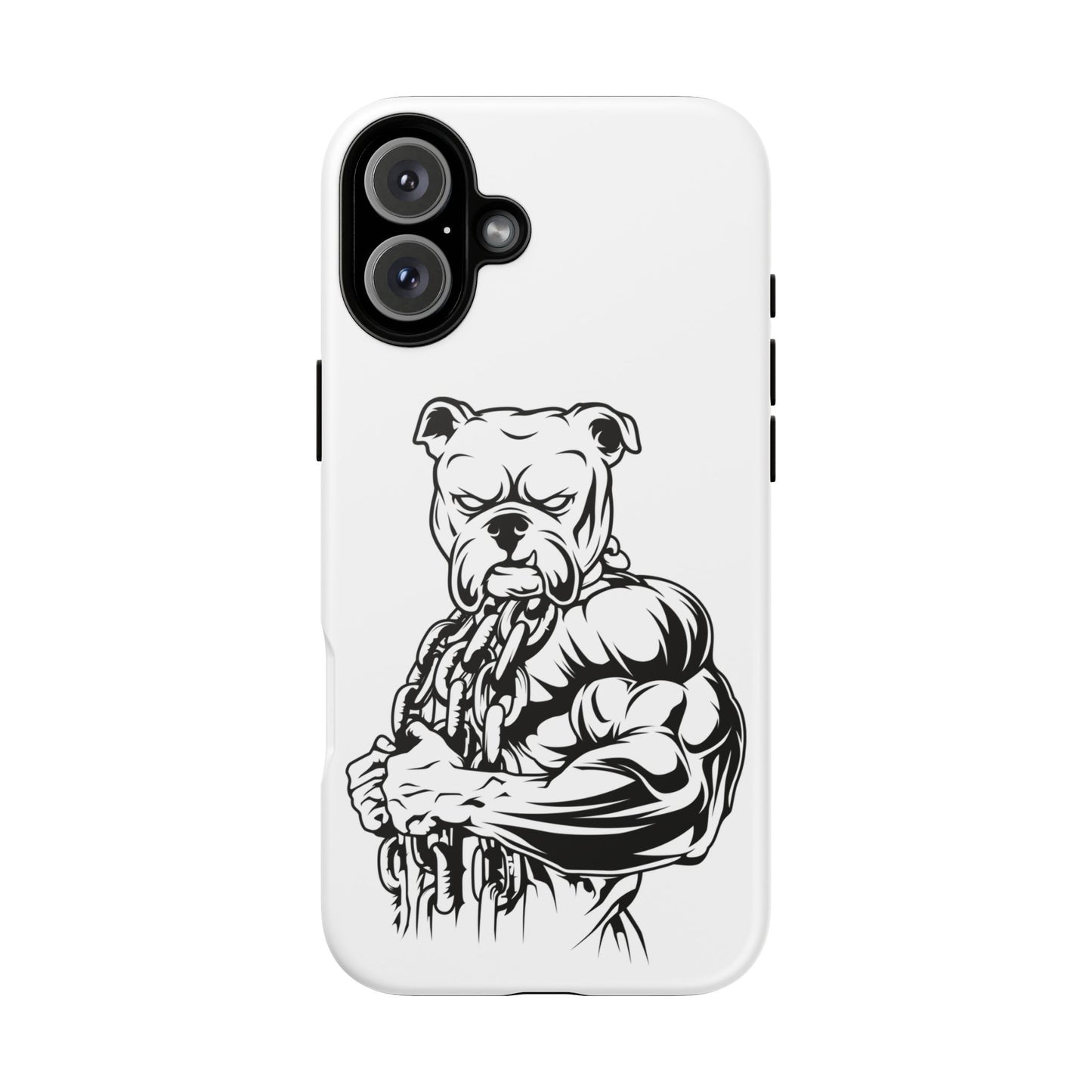 Tough Cases: Strong Bulldog Phone Case - Perfect for Dog Lovers and Fitness Enthusiasts