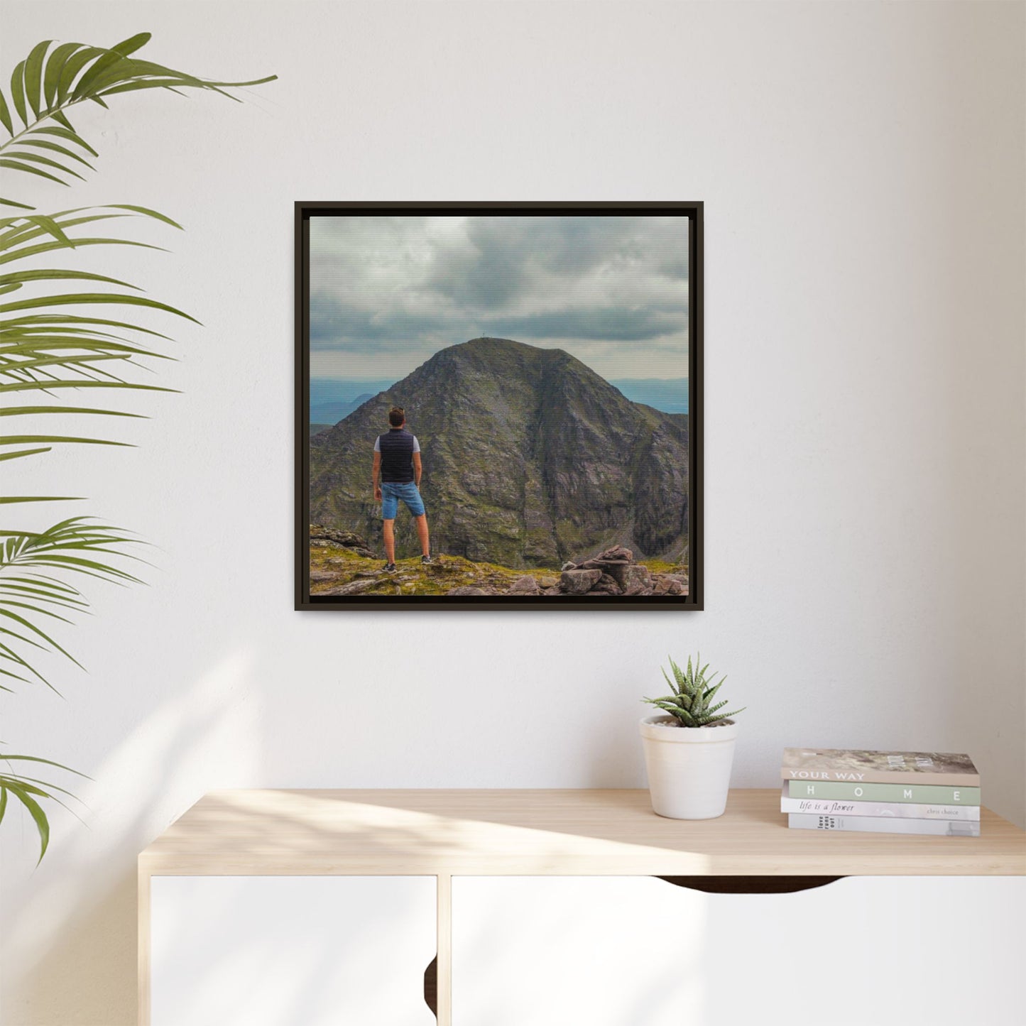 Cross On Top Matte Canvas, Framed (Multi-color)