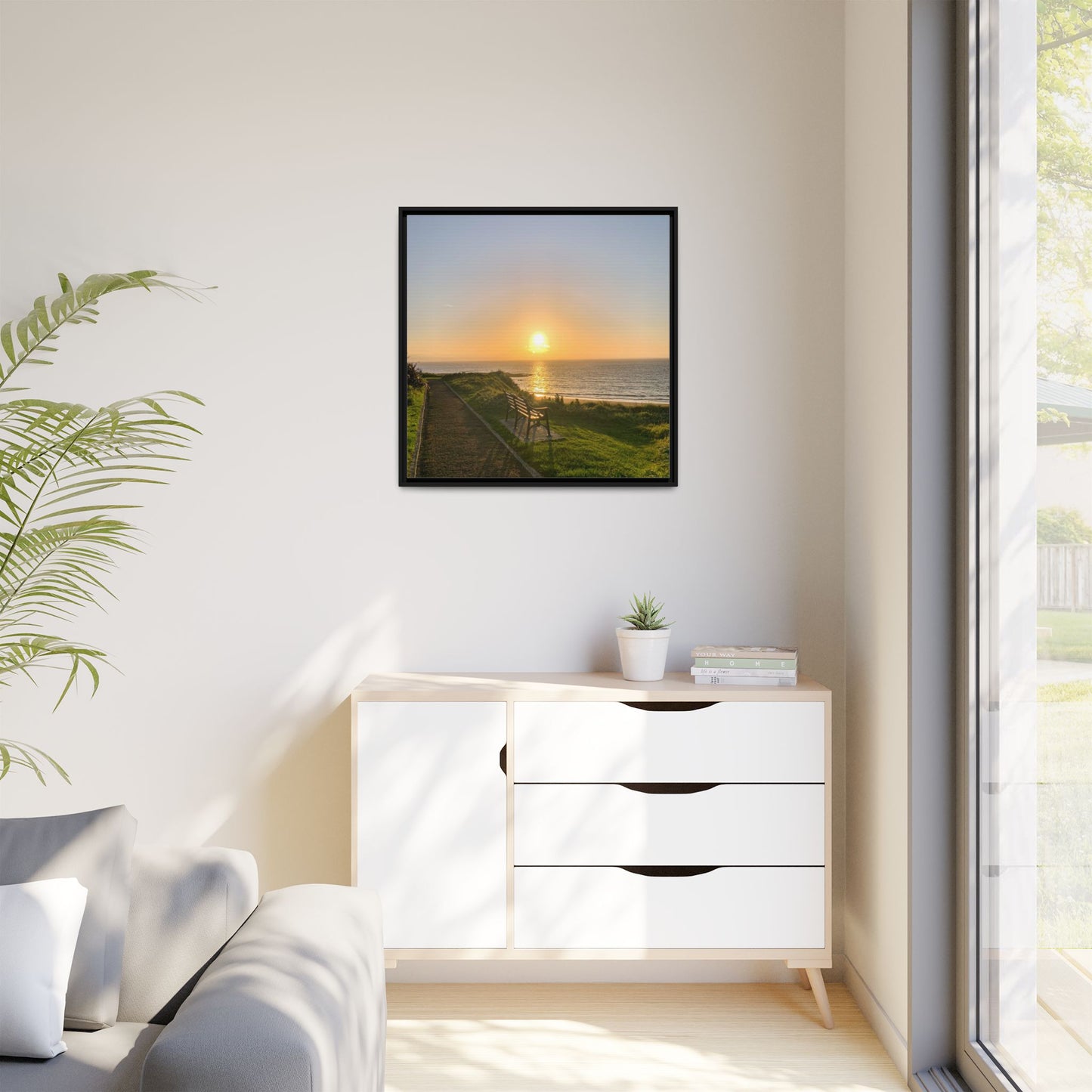 Sunset in Ballybunion 2 Matte Canvas, Framed (Multi-color)