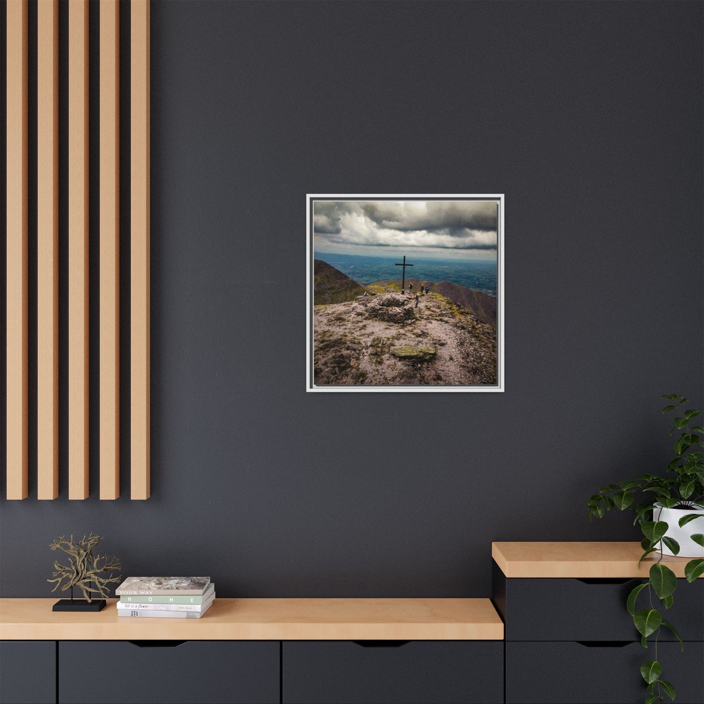 Carrauntoohil Summit Matte Canvas, Framed (Multi-color)
