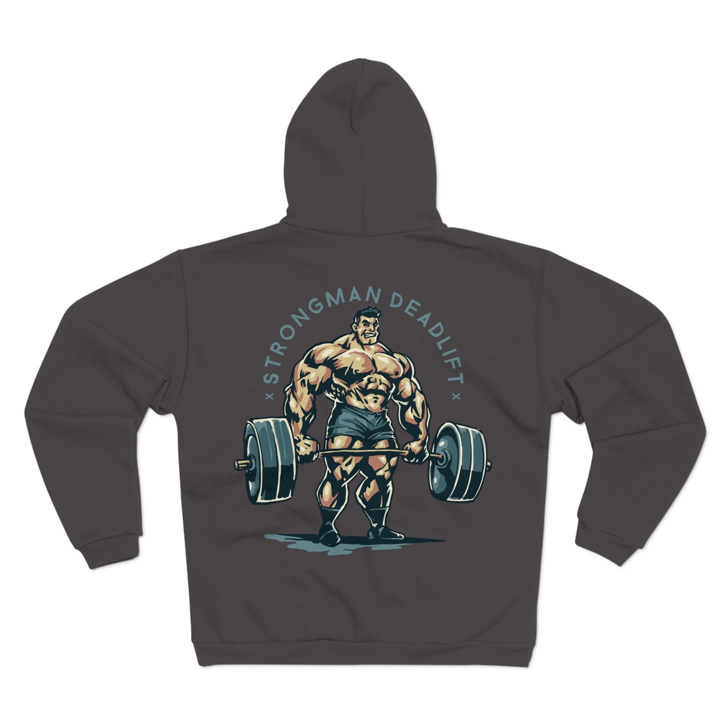 Strongman Deadlift Unisex Hooded Zip Sweatshirt for Fitness Enthusiasts