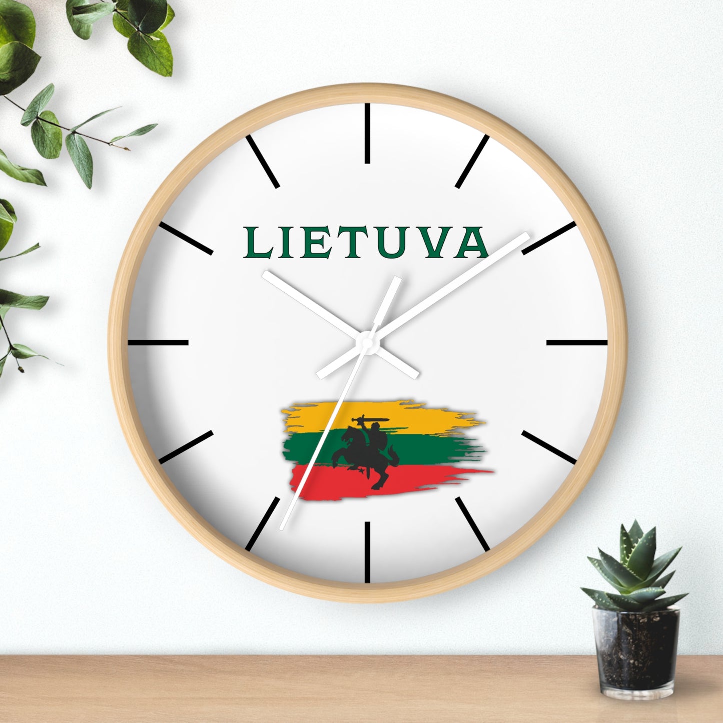 Lietuva Wall Clock - Stylish Home Decor for Lithuania Pride