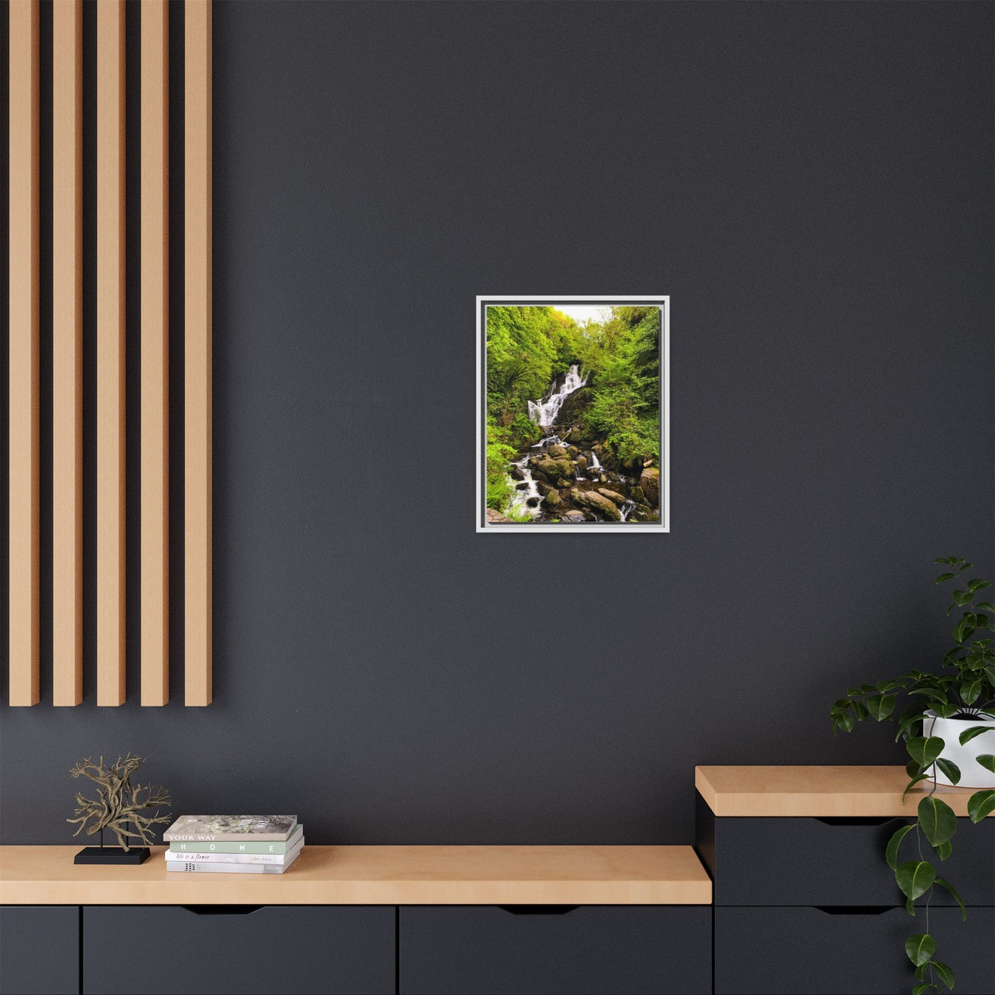 Torc Waterfall Matte Canvas, Framed (Multi-color)