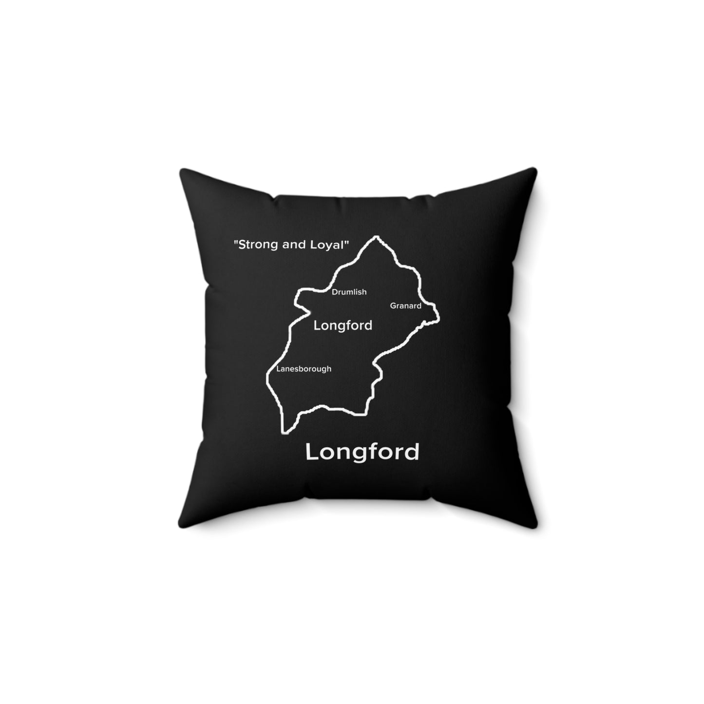 Longford Spun Polyester Square Pillow Black Edition 2 Sizes