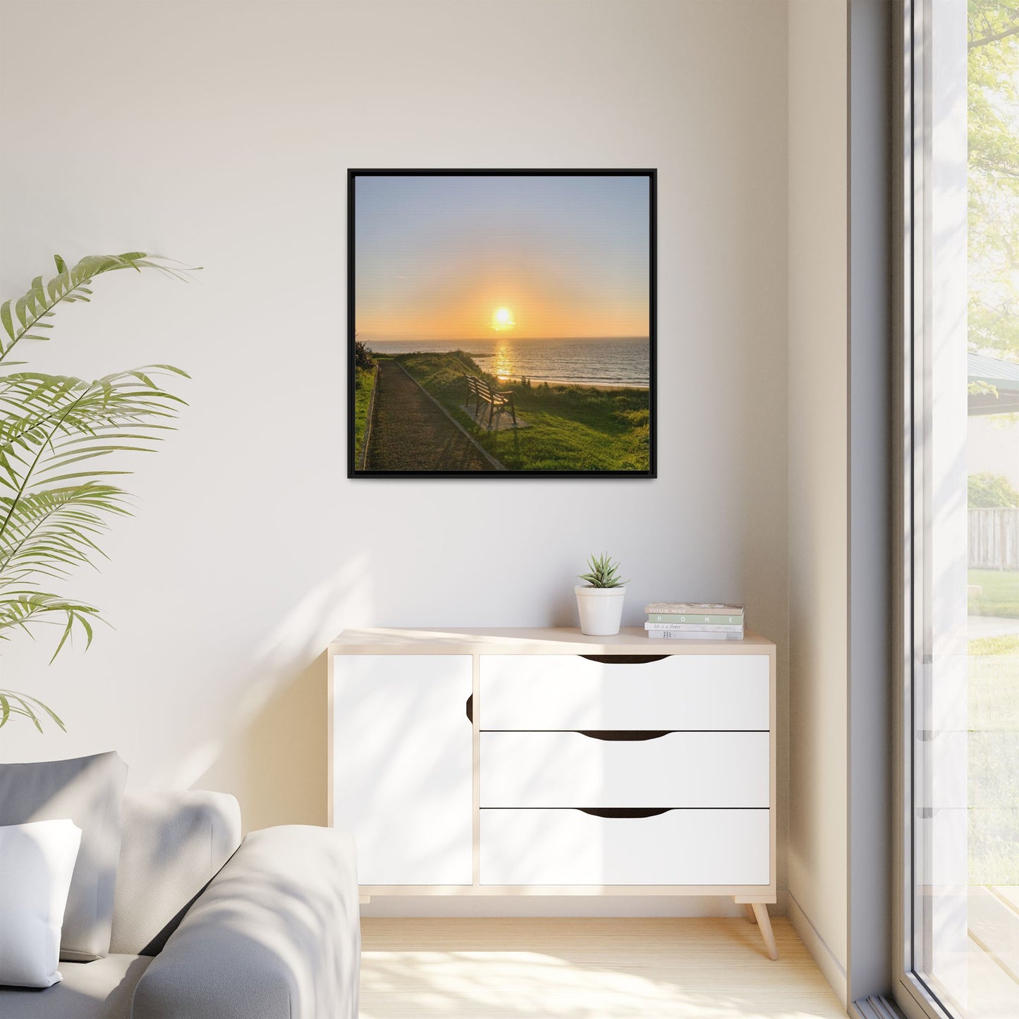 Sunset in Ballybunion 2 Matte Canvas, Framed (Multi-color)