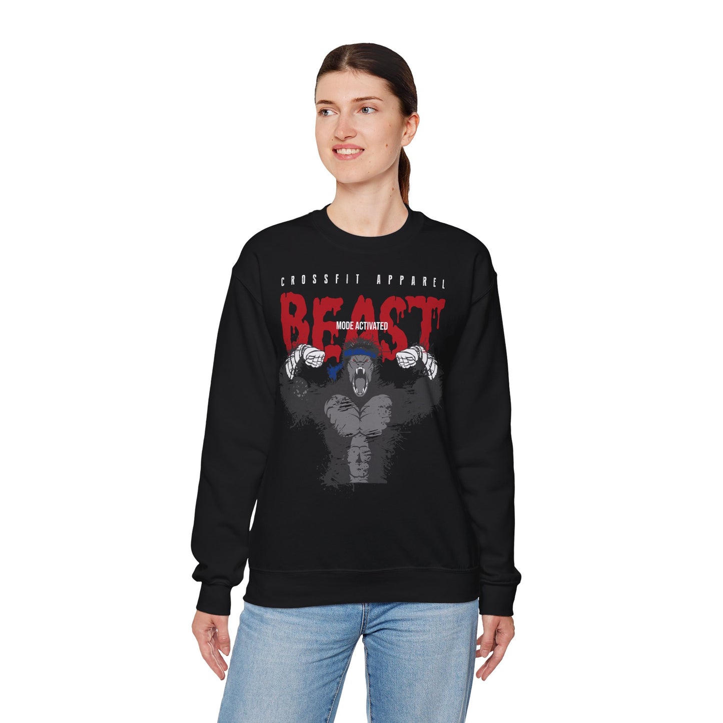 Beast Mode Activated Unisex Heavy Blend™ Crewneck Sweatshirt - Perfect for Crossfit Enthusiasts