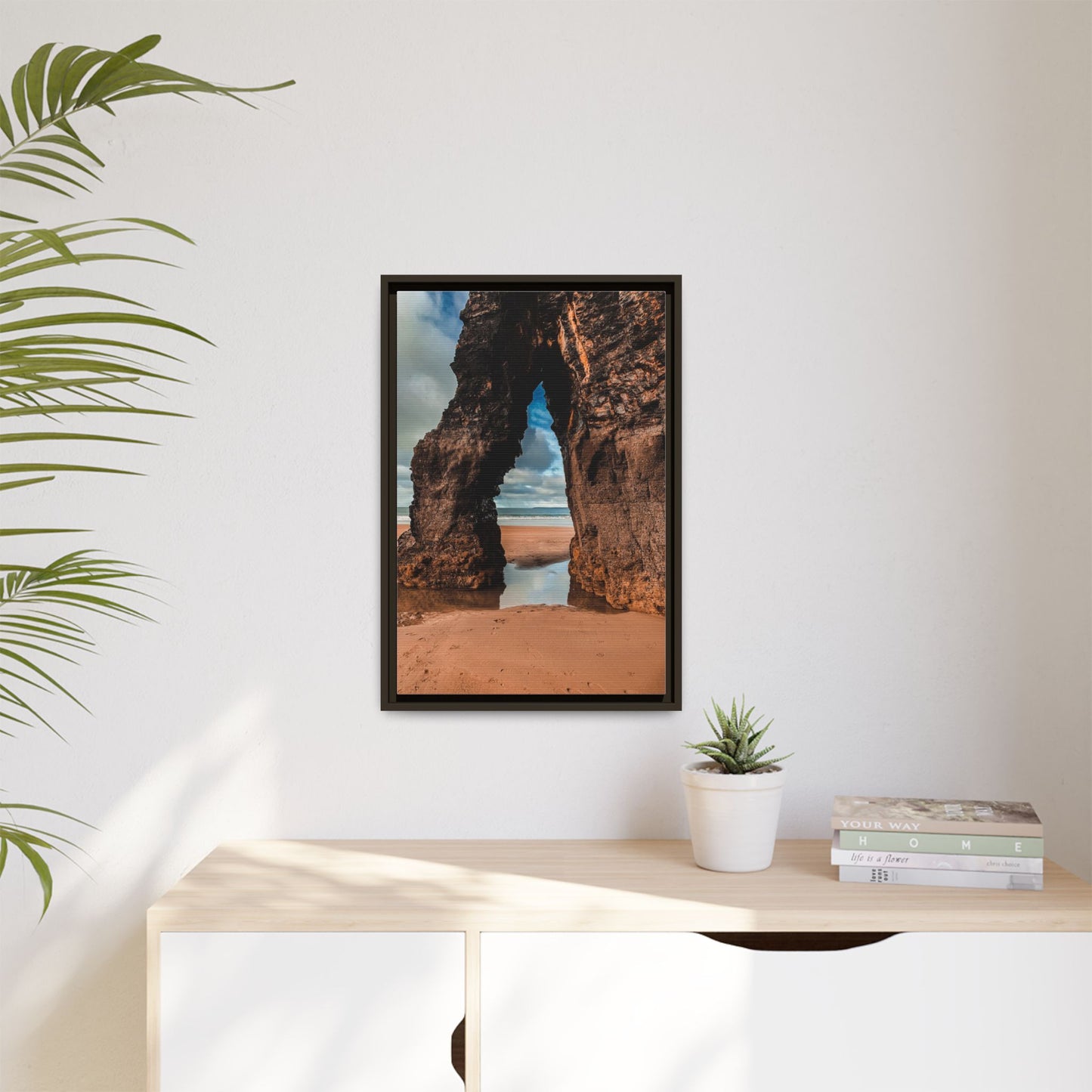 Ballybunion Cliff Matte Canvas, Framed (Multi-color)