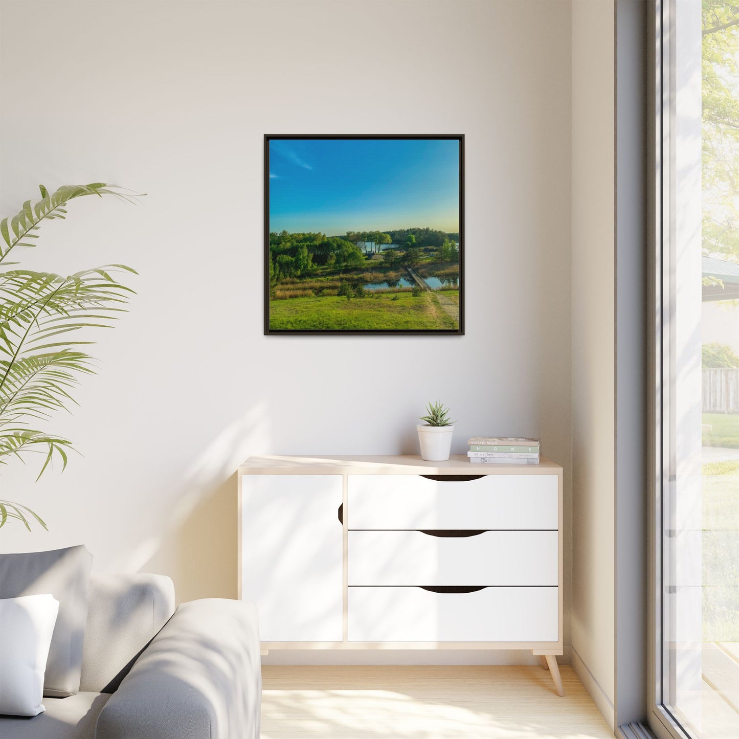 Zageres Lake Matte Canvas, Framed (Multi-color)