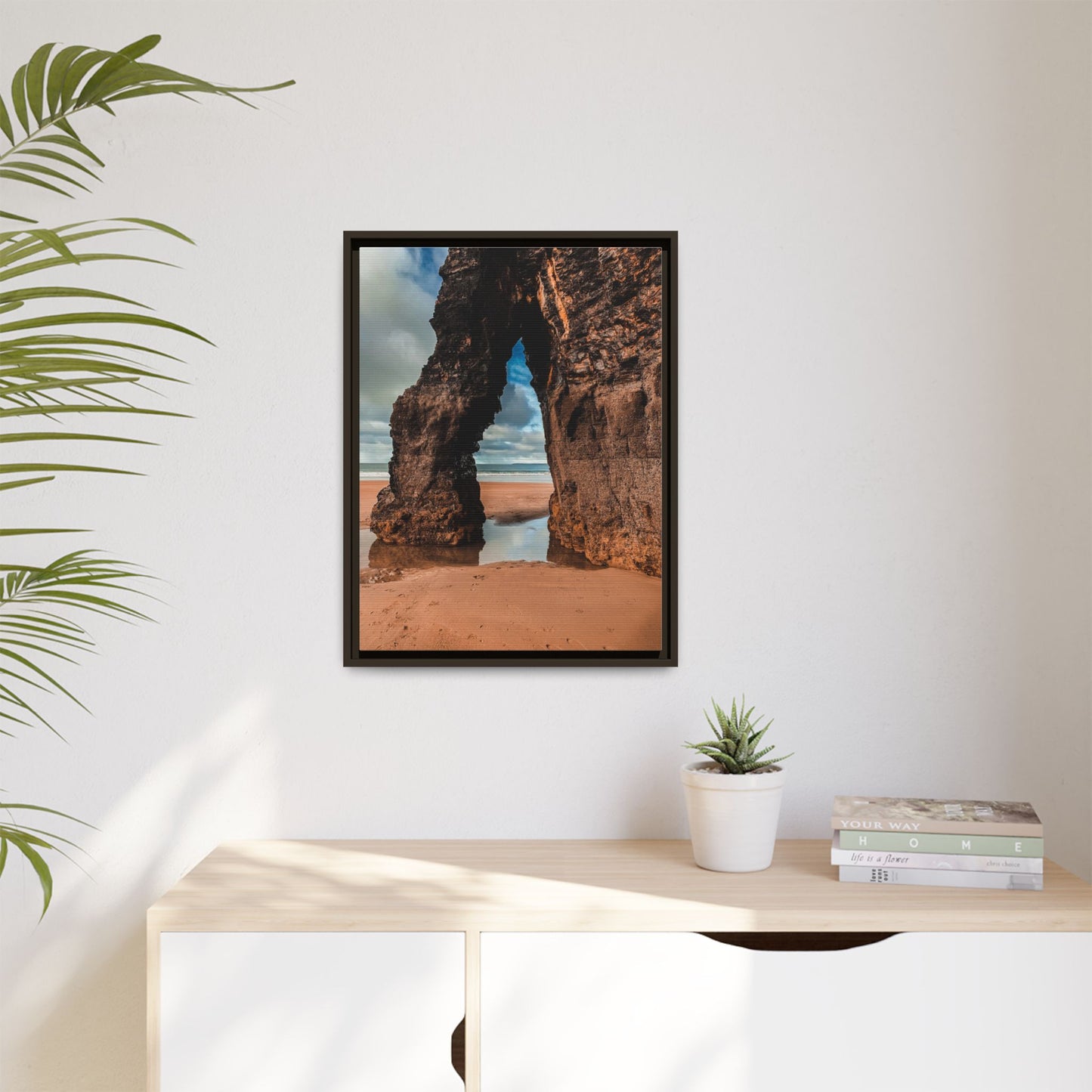 Ballybunion Cliff Matte Canvas, Framed (Multi-color)